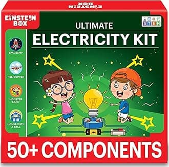 Einstein Box Ultimate Electricity & Science Kit | Science Project Kit | Electric Project Kit | Electronic Circuits | Electric Circuit Kit | Toys for Kids Ages 8-15 Years | Science Experiment Kit