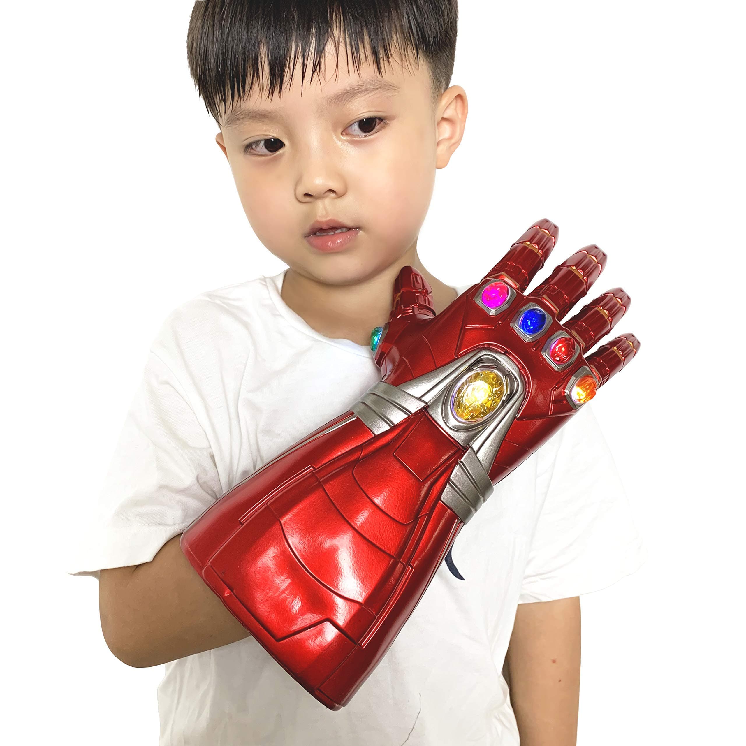 Infinity Gauntlet Glove Iron Infinity Glove led Stone Light Up Halloween Cosplay for Kids
