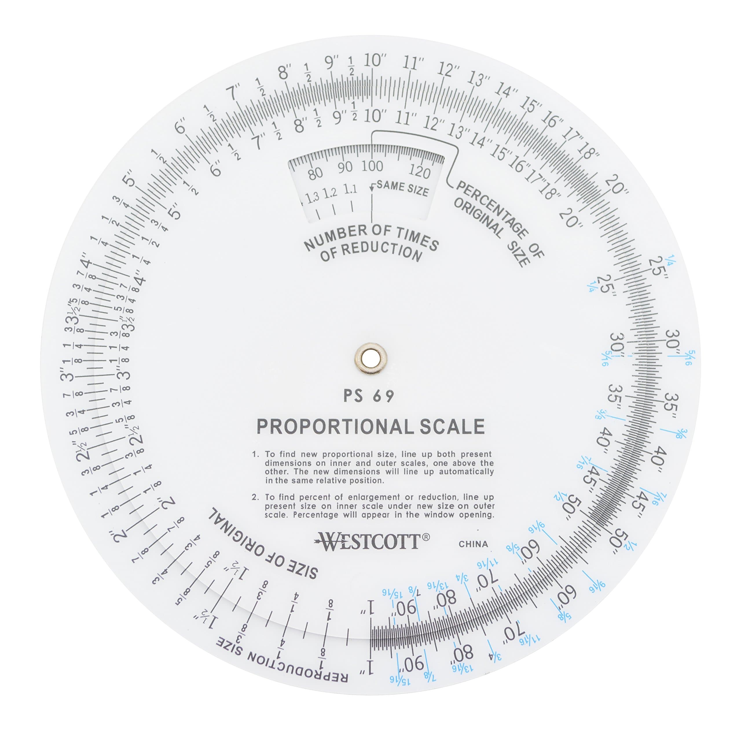 Westcott 5" Proportional Scale, White (PS-69)