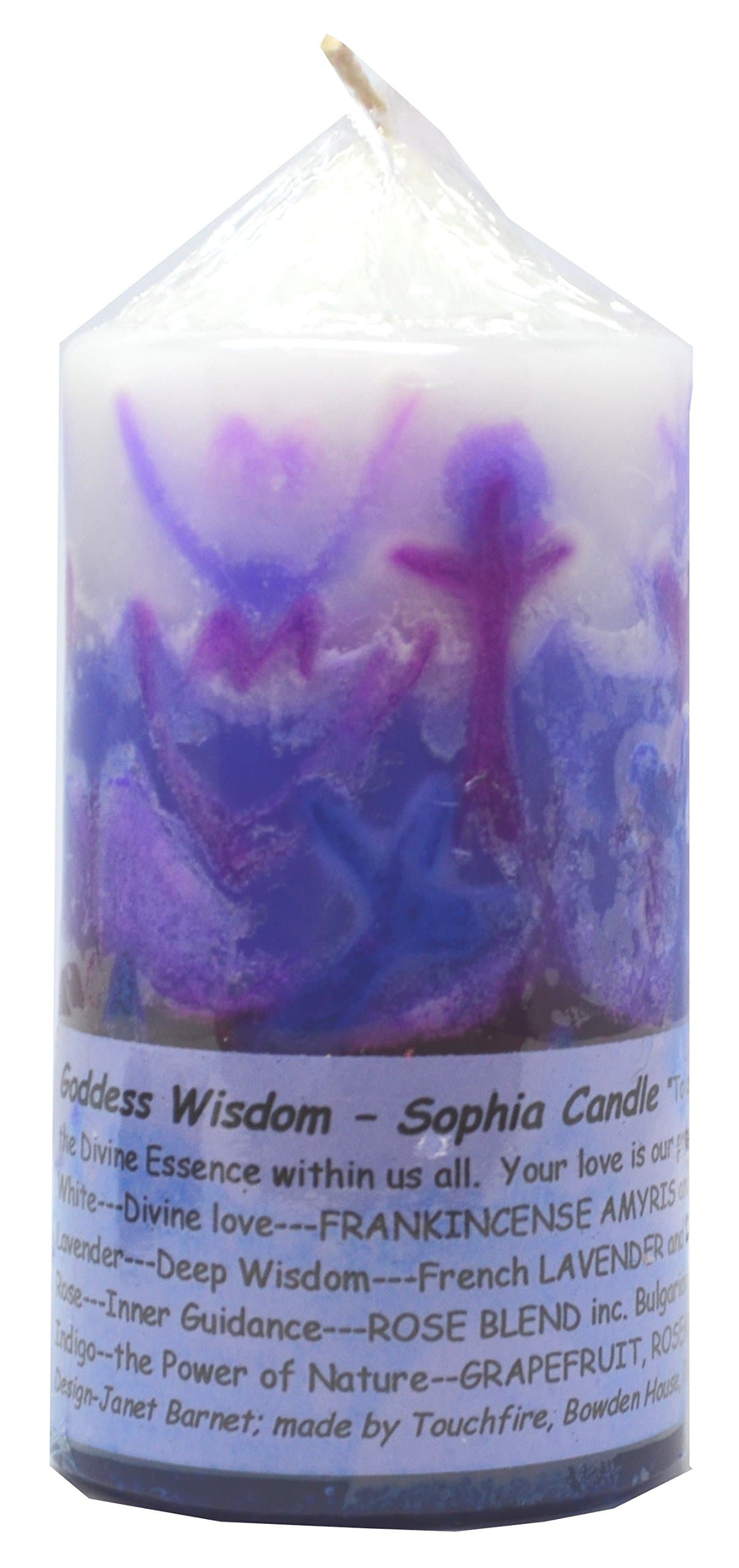 touchfire Goddess Wisdom Candle Handmade Aroma Essential Oil Scented Patterned Candles - Unique