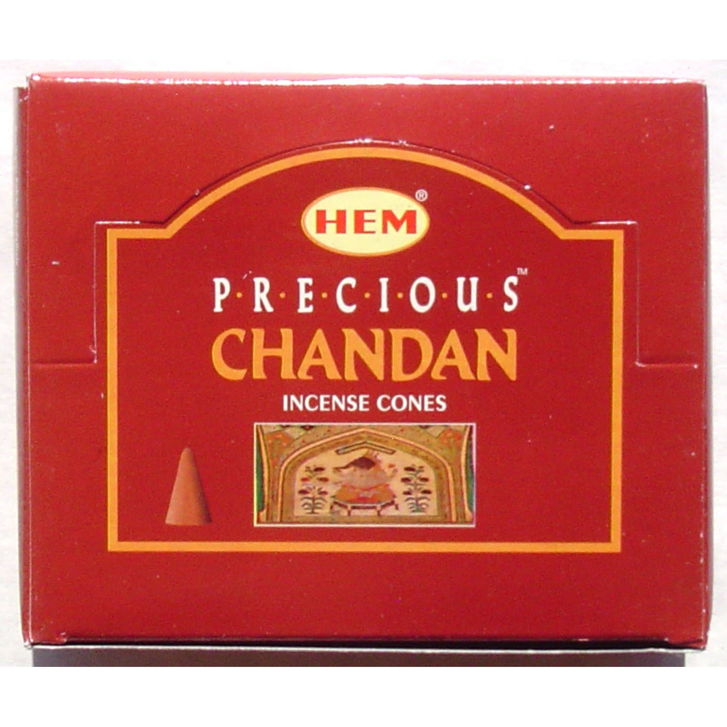 Precious Chandan Incense Cone - Hem Cones - 10 cones plus burner per box - Sold in a set of 4 boxes