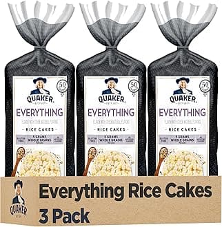 Large Rice Cakes, Everything Flavor, GLuten Free, Pack of 3