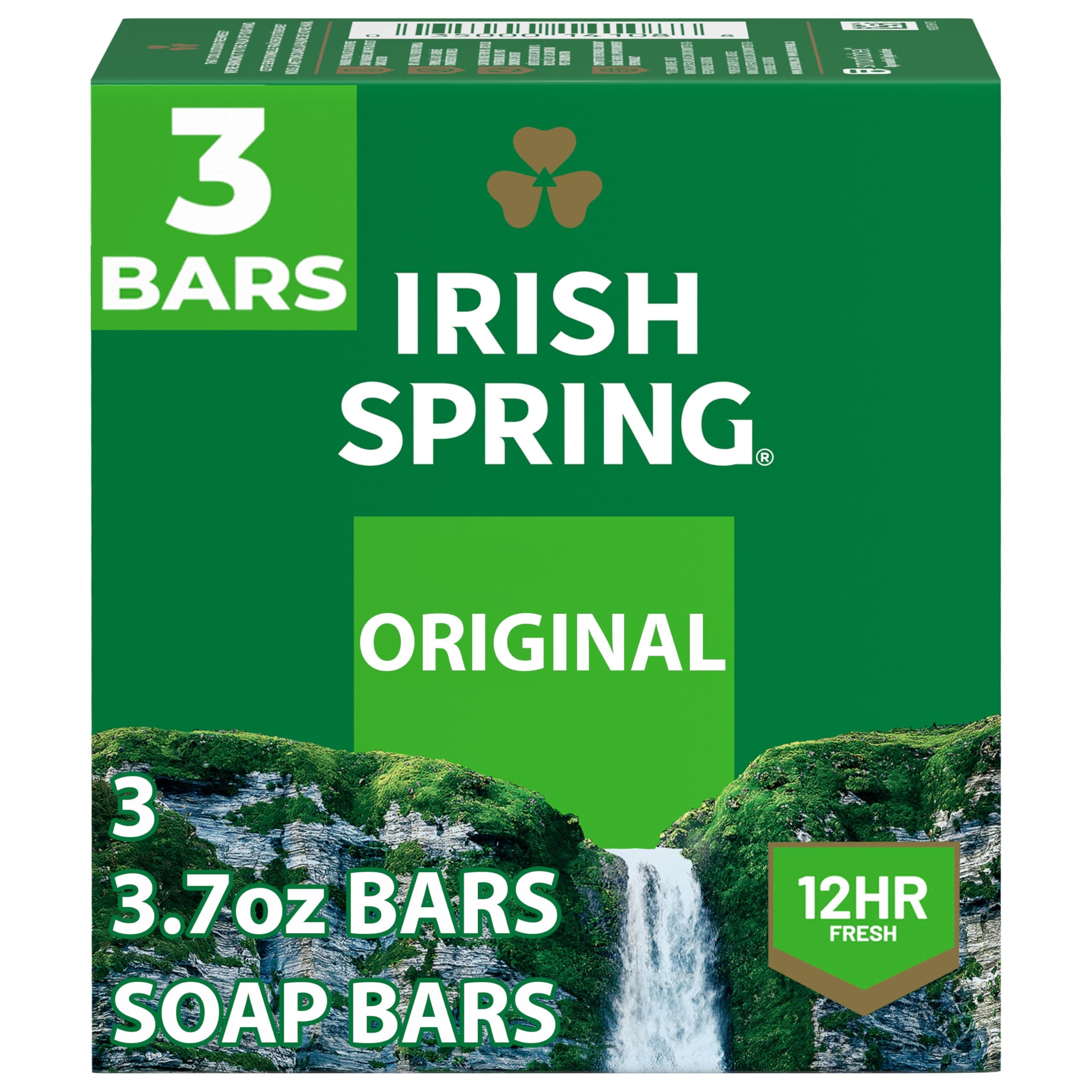 Irish Spring Deodorant Bar Soap, Original, Green Irish Spring, 11.1 Ounce