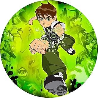Ben 10 Edible Wafer Paper Pre-Printed Cake Topper (6/7/8 Inches) (8 Inch) BUY 1 SHEET GET 1 PACK OF CUTOUTS/UNCUT TOPPER FREE