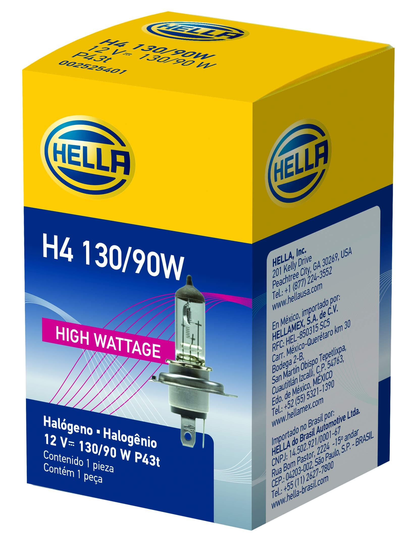 HellaH4 130/90W High Wattage Bulb, 12V