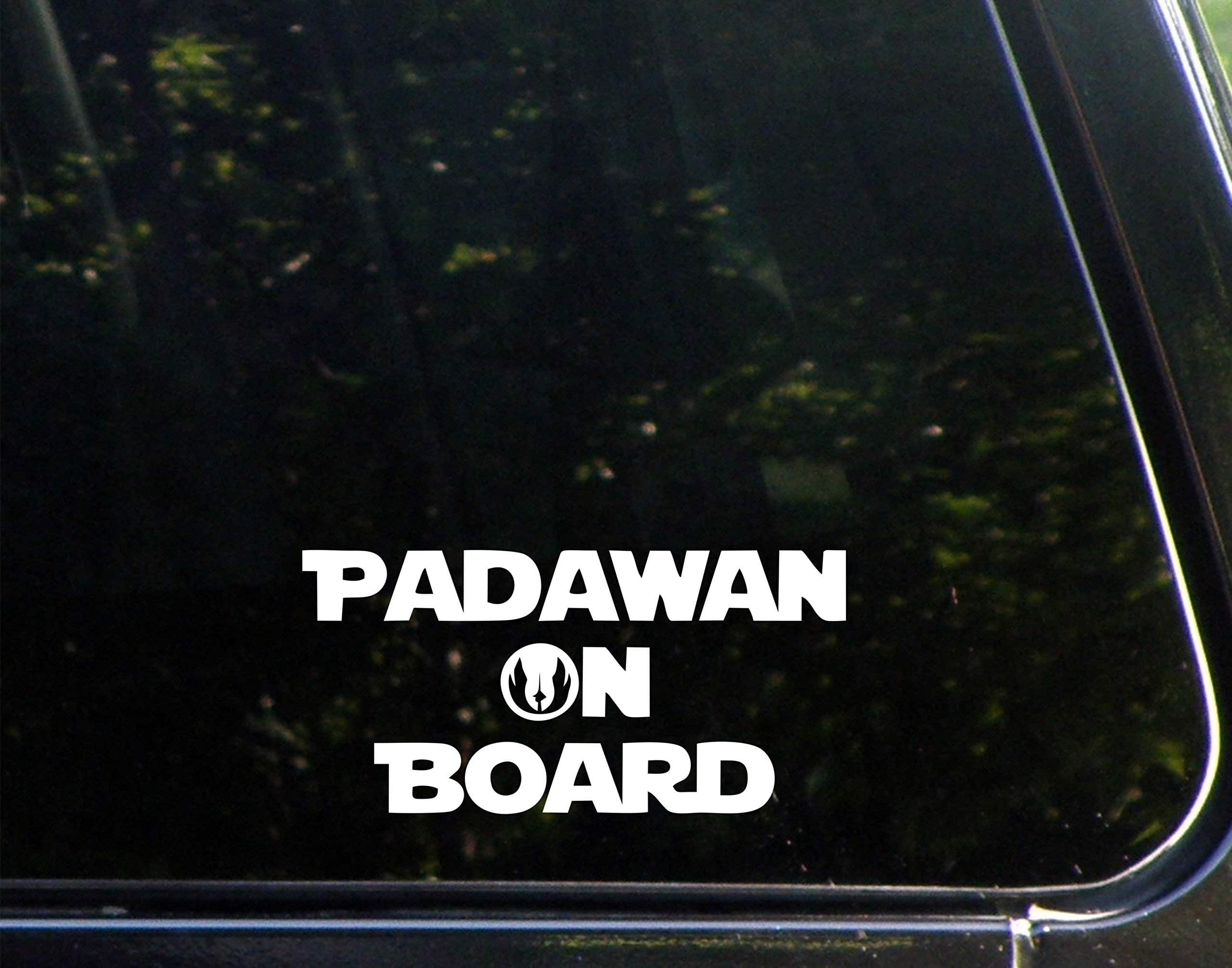 Padawan On Board (6" x 3") Funny Die Cut Decal Bumper Sticker for Windows, Cars, Trucks, Laptops, Etc9