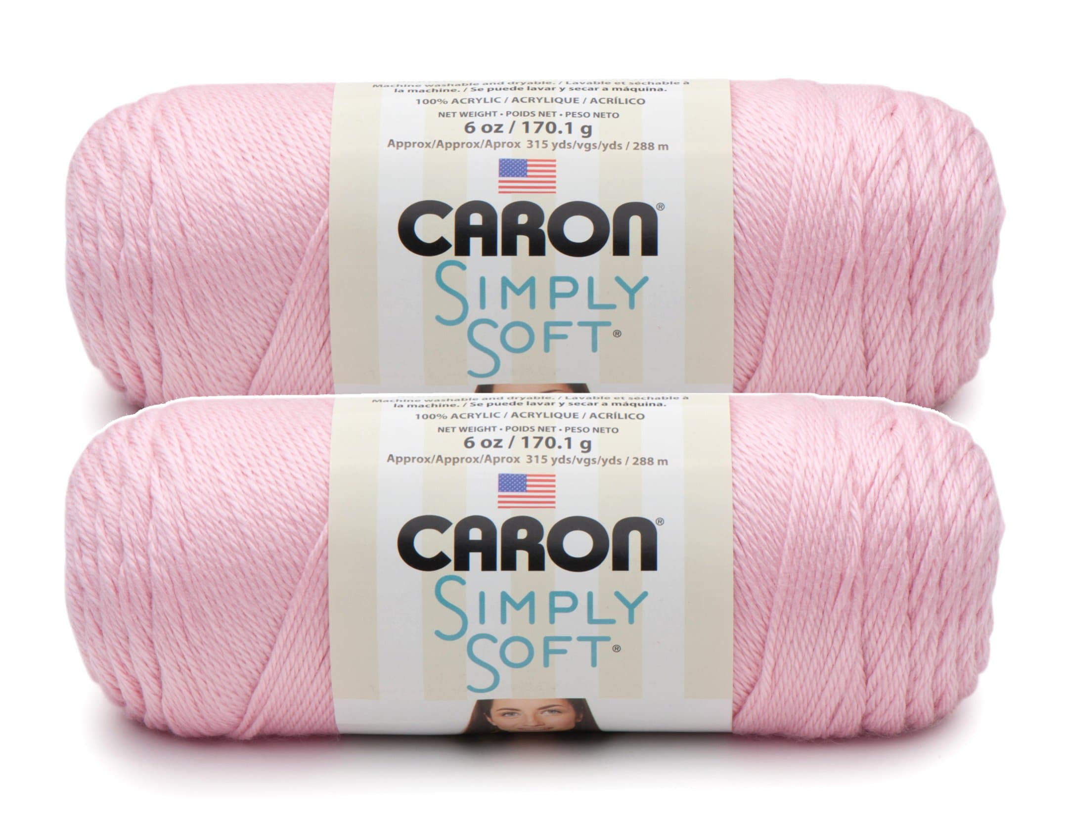 Bulk Buy: Caron Simply Soft Yarn Solids (2-Pack) (Soft Pink)