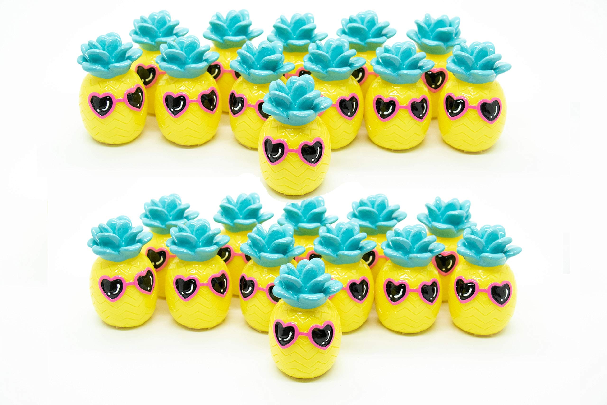 Glossy Grin Cute Lip Gloss Containers - DIY Empty Containers Summer Collection (24 Pack, Pineapple)