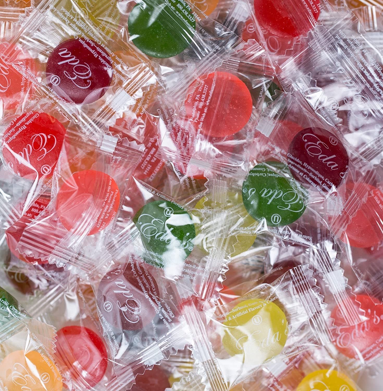 Eda's Sugar Free Mixed Fruit Hard Candy, individually wrapped, OU Parve, Uses Sorbitol, Low Sodium