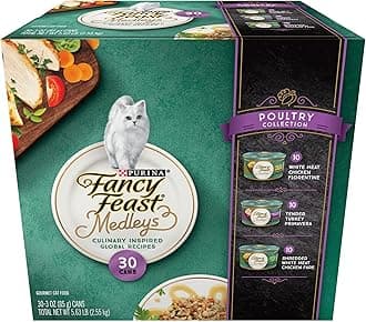 Purina Fancy Feast Medleys Poultry Collection Wet Cat Food Variety Pack - (Pack of 30) 3 oz. Cans