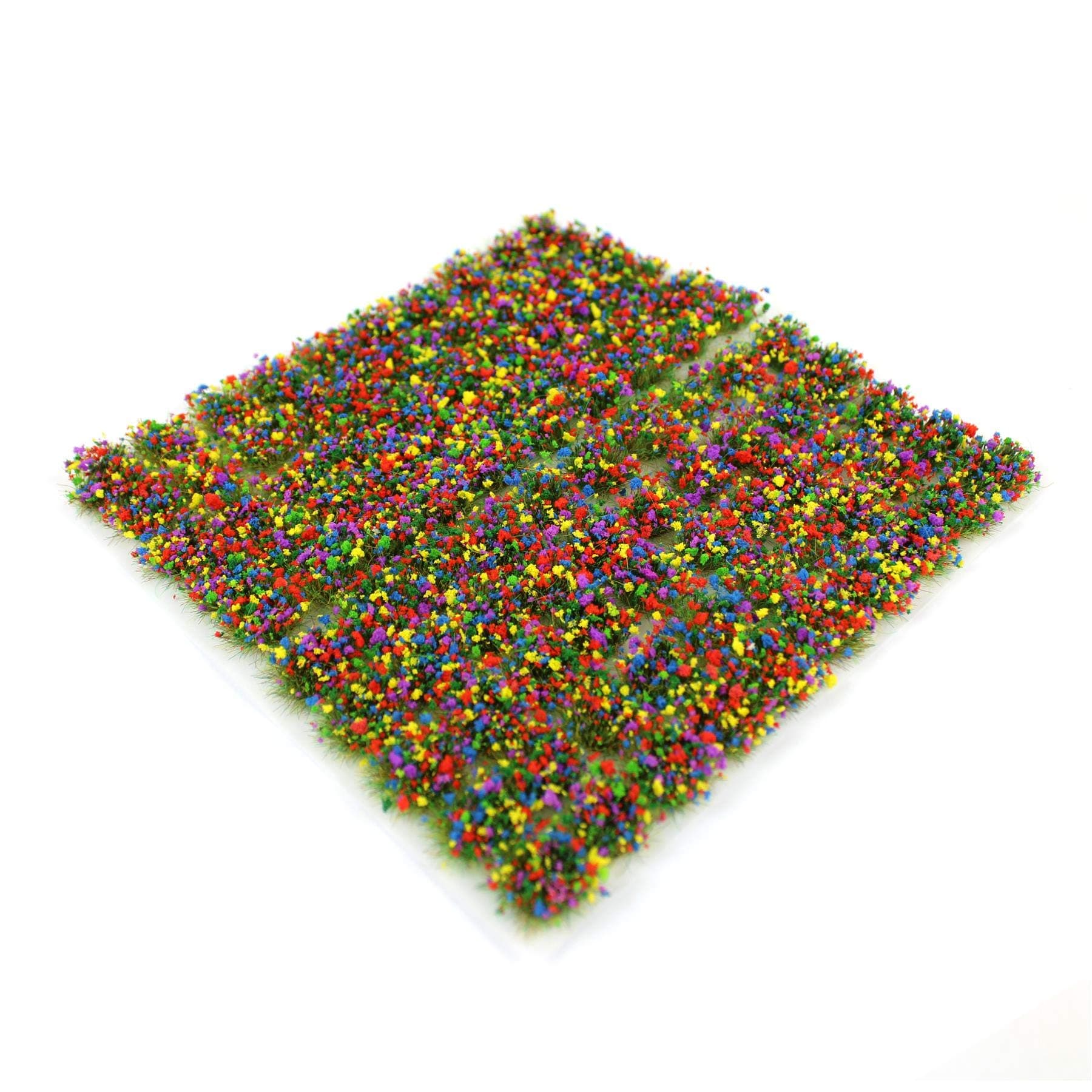 – War World Scenics Self Adhesive Static Grass Tufts x 100 – Mixed Flowers, 6mm – Model Railway Wargame Scenery Railroad Modelling Diorama Miniature Hobby Tabletop