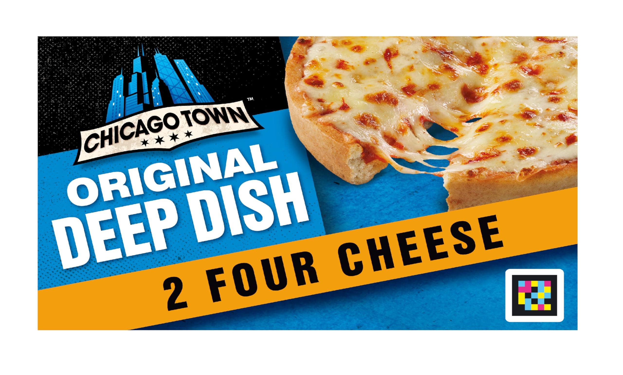 Chicago Town 2 Deep Dish 2 Four Cheese Mini Pizzas (Frozen), 2 × 148g
