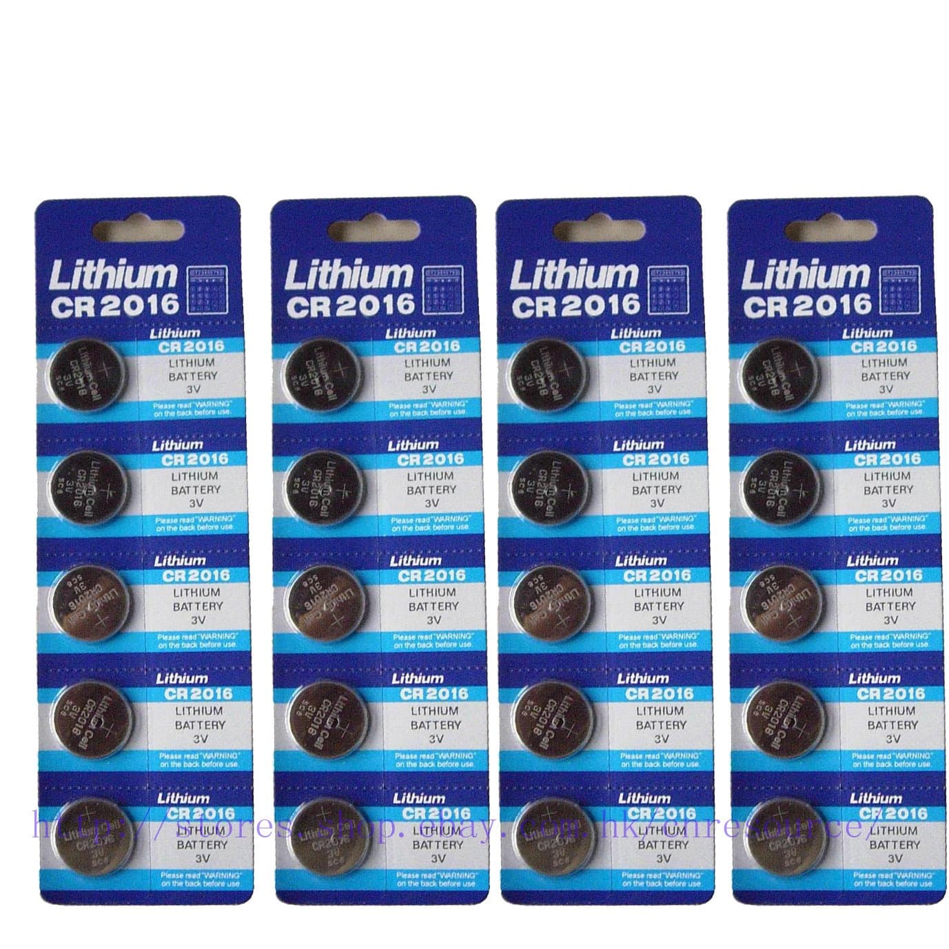 Generic Cr2016 Br2016 2016 3V Lithium Batteries 20 Pcs 4 Cards FBA