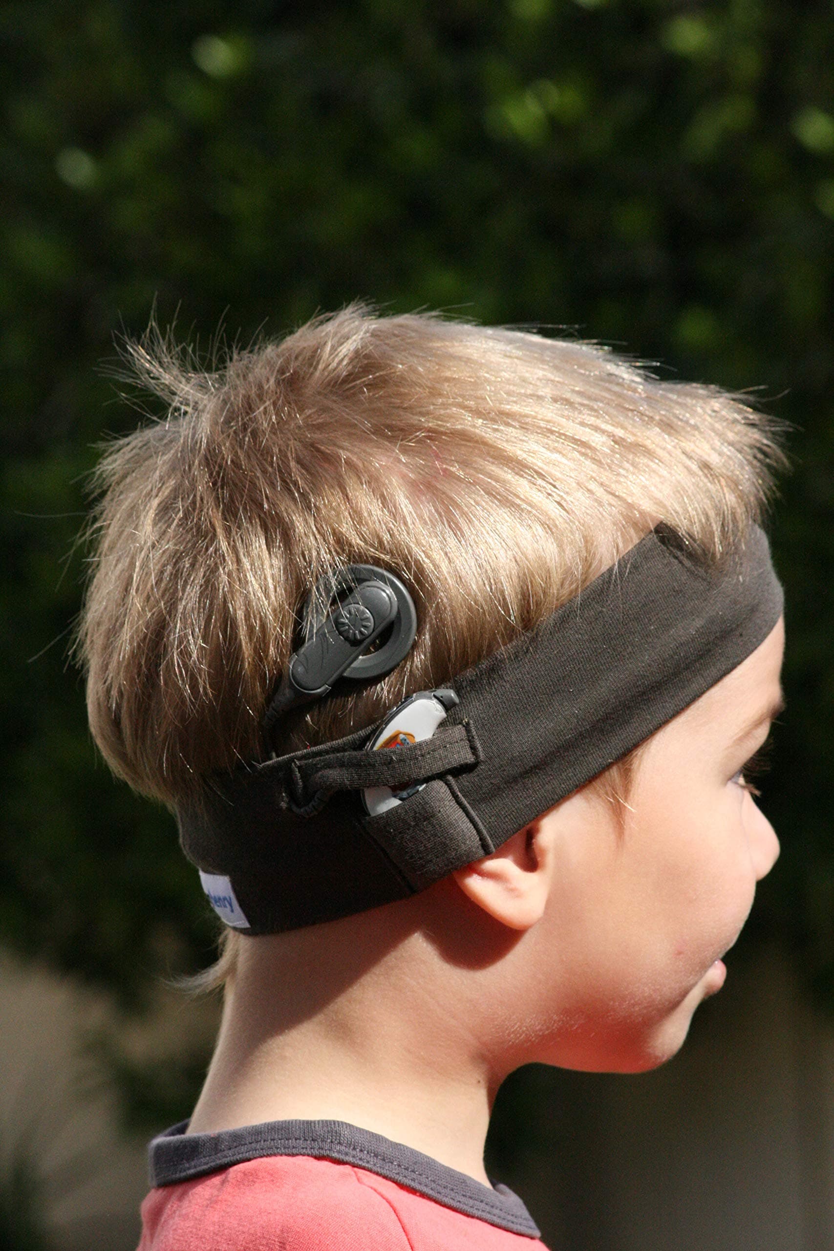 BLACK Standard Cochlear Implant Headband (Age 6mon- 6yrs)