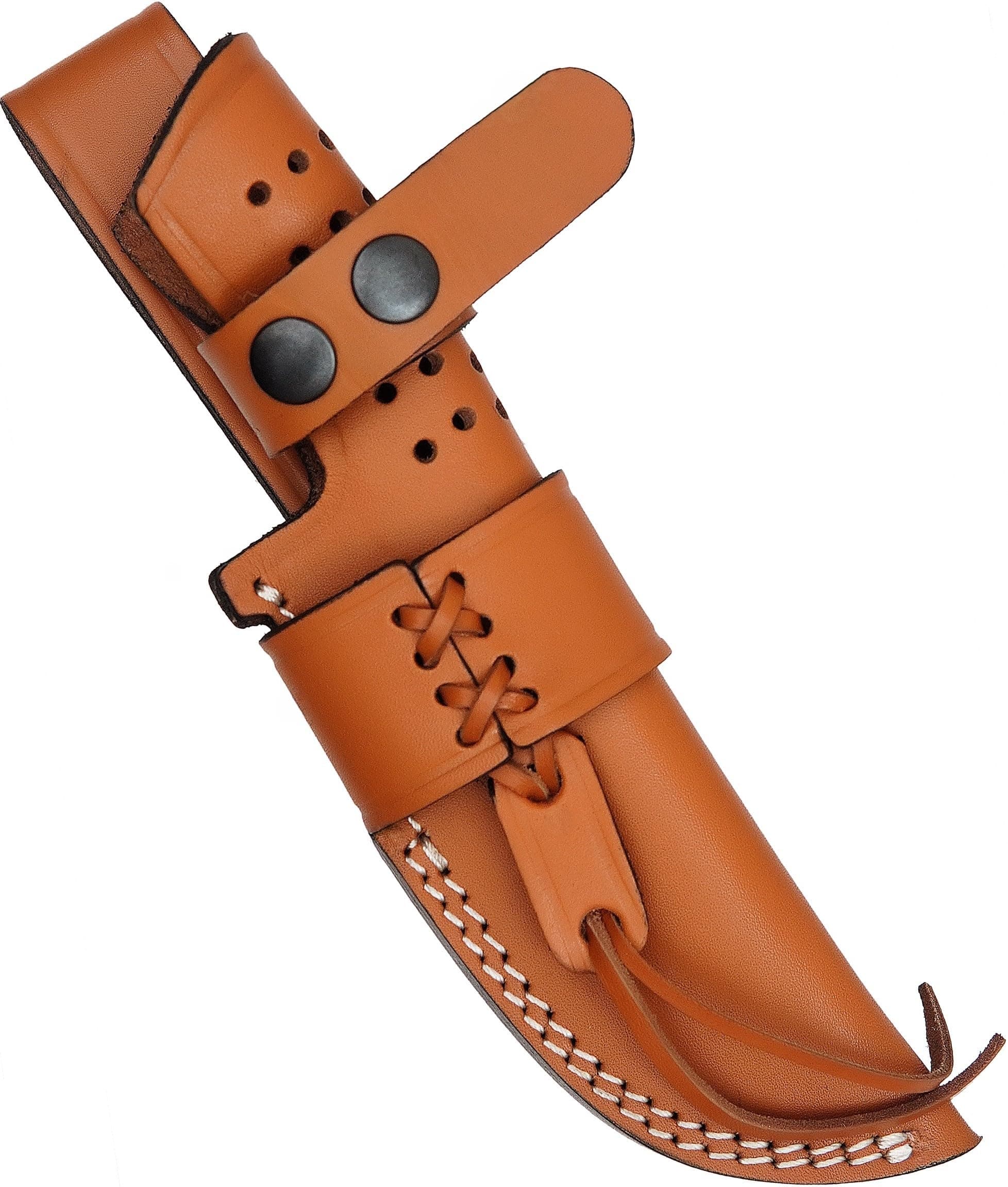Top Grain Leather Knife Sheath for Fixed Blade Knives - Vertical Holster for Belt, Knife Holder No:334