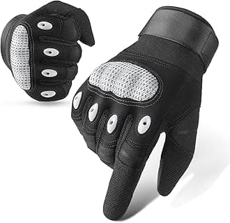 Motorcycle Gloves for Men and Women: Touch Screen Tactical Gloves with Full Finger Breathable Hard Knuckle & Adjustable Wrist for BMX ATV MTB Riding, Motocross, Road Racing, Cycling, Climbing