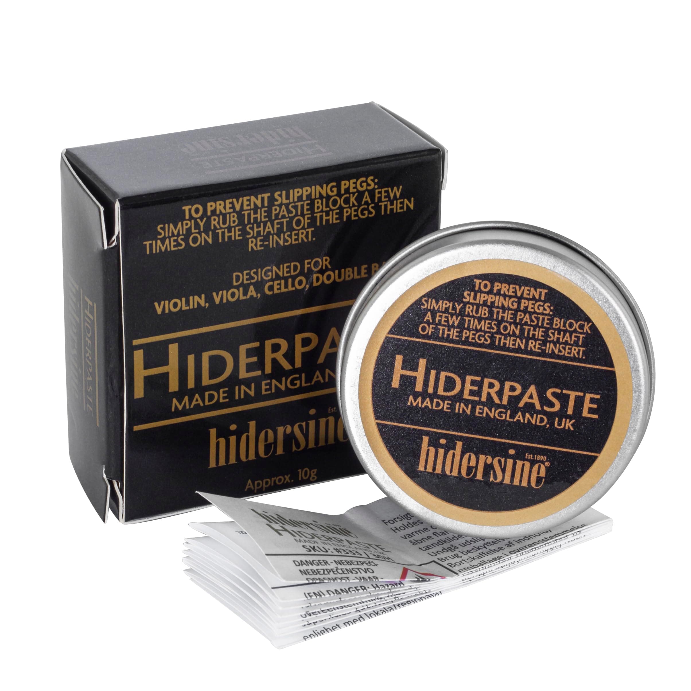 The Hiderpaste by Hidersine Peg Paste for Violins & String Instuments - Stop your Pegs from Slipping - Perfect for Violins, Violas, Cellos and other String Instruments with Tuning Pegs