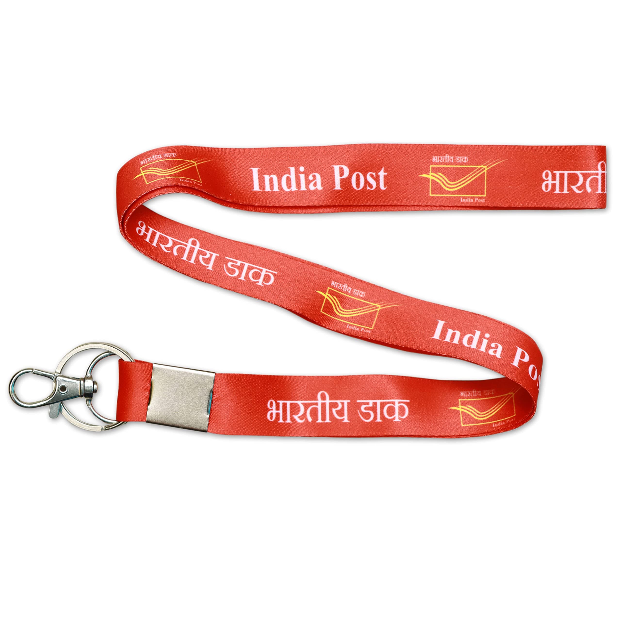 Generic India Post Office Keychain - Red Fabric Hook Keychain - Durable & Strong - Unisex-Adults