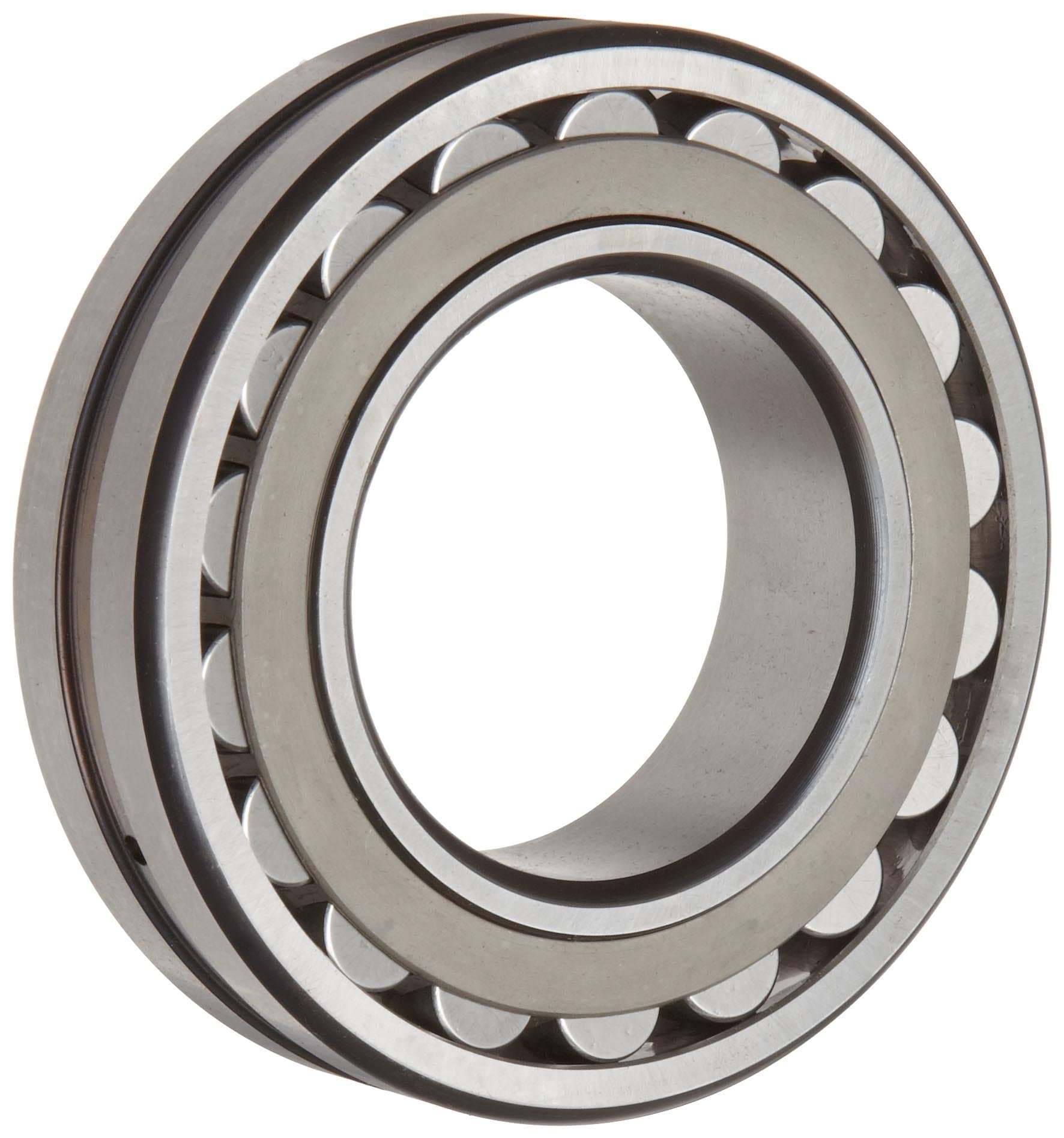 SKF 22210 E Explorer Spherical Roller Bearing, Straight Bore, Standard Tolerance, Steel Cage, Normal Clearance, Metric, 50mm Bore, 90mm OD, 23mm Width, 9500rpm Maximum Rotational Speed, 24280lbf Static Load Capacity, 23380lbf Dynamic Load Capacity