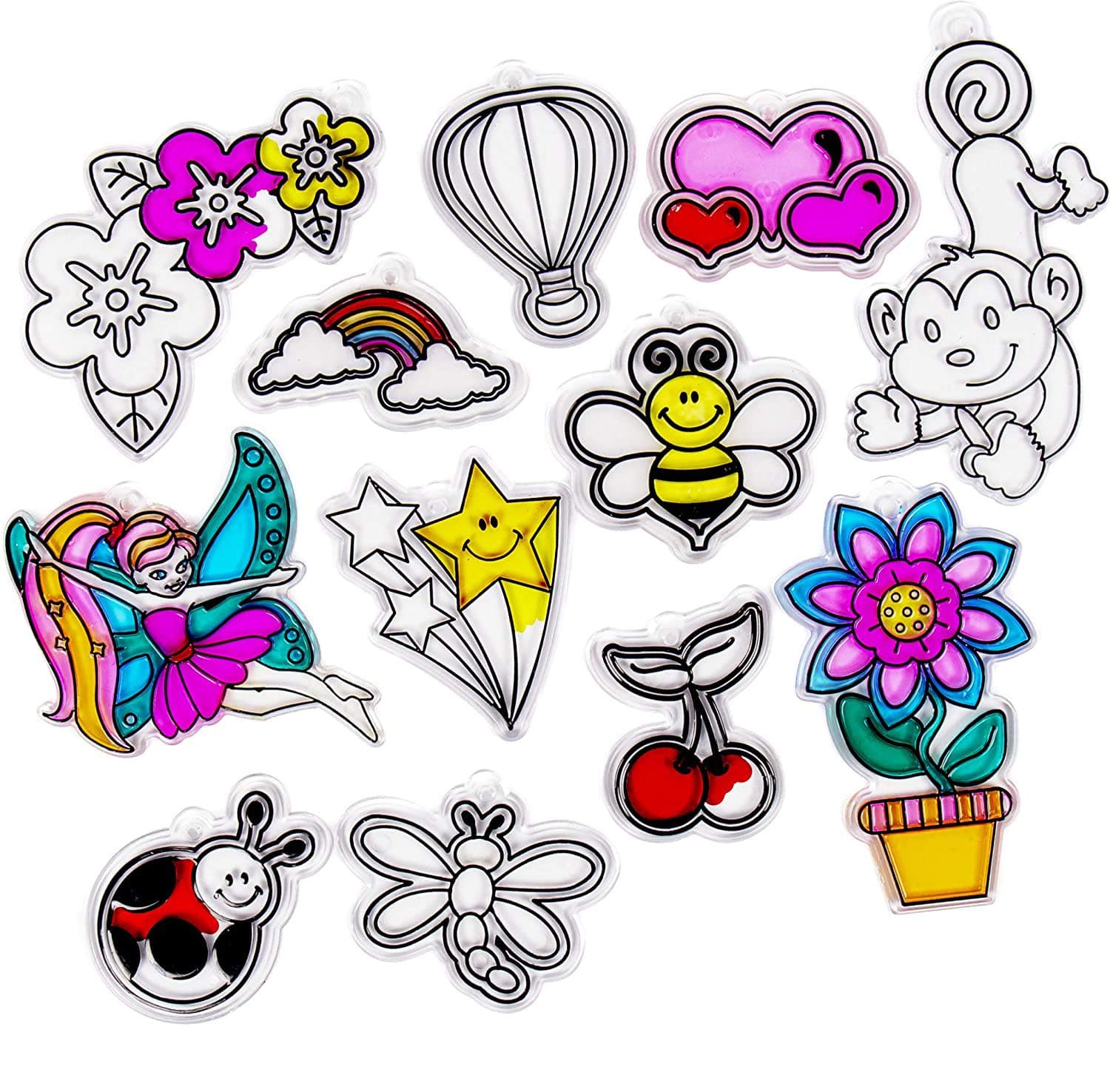 Made By Me Assorted Suncatchers Refill Pack 12 pk Horizon Group USA, Multicolor, one Size (95241)