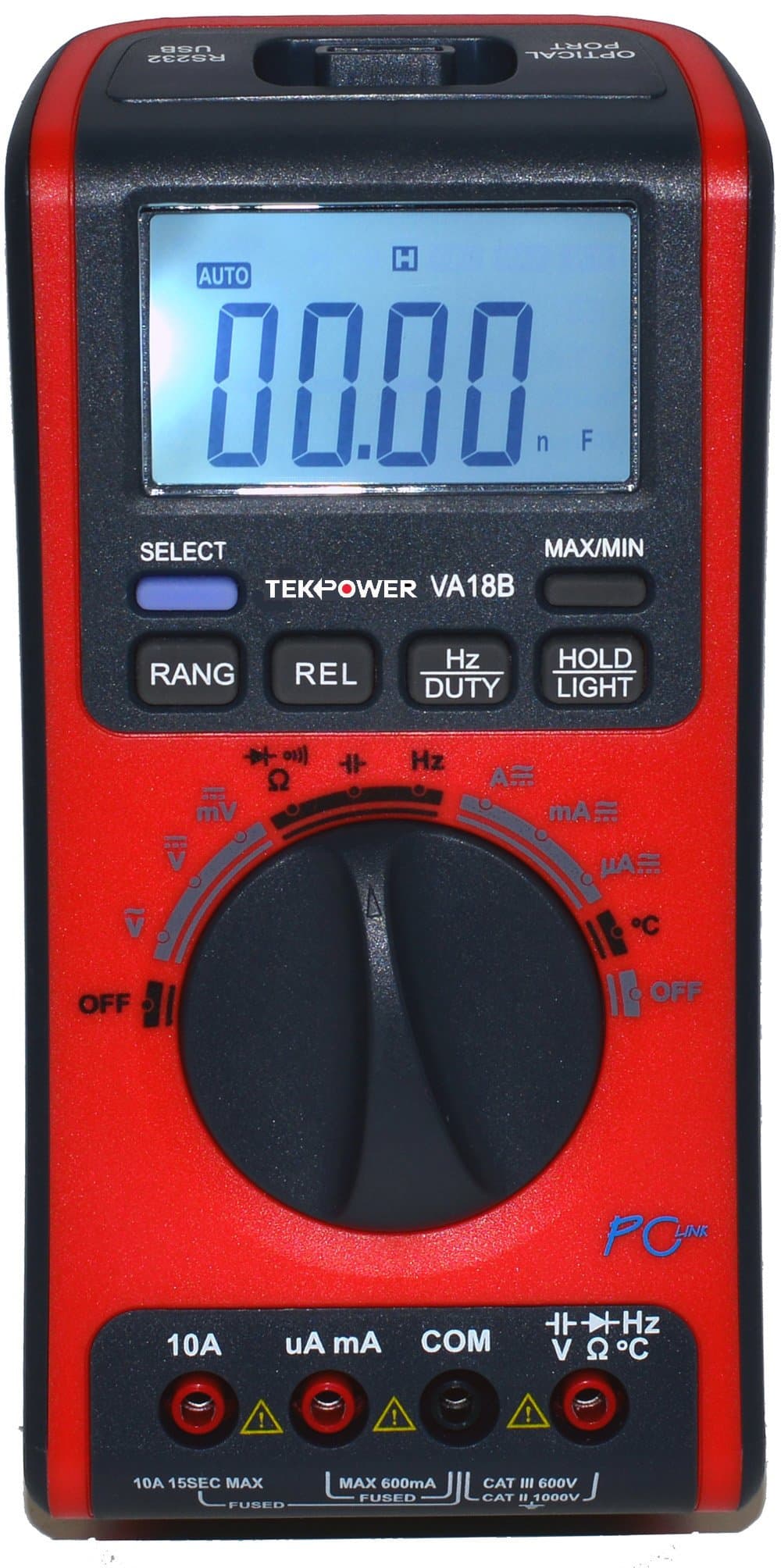 V&A Auto/Manual Ranging Digital Multimeter with USB Interface, VA18B