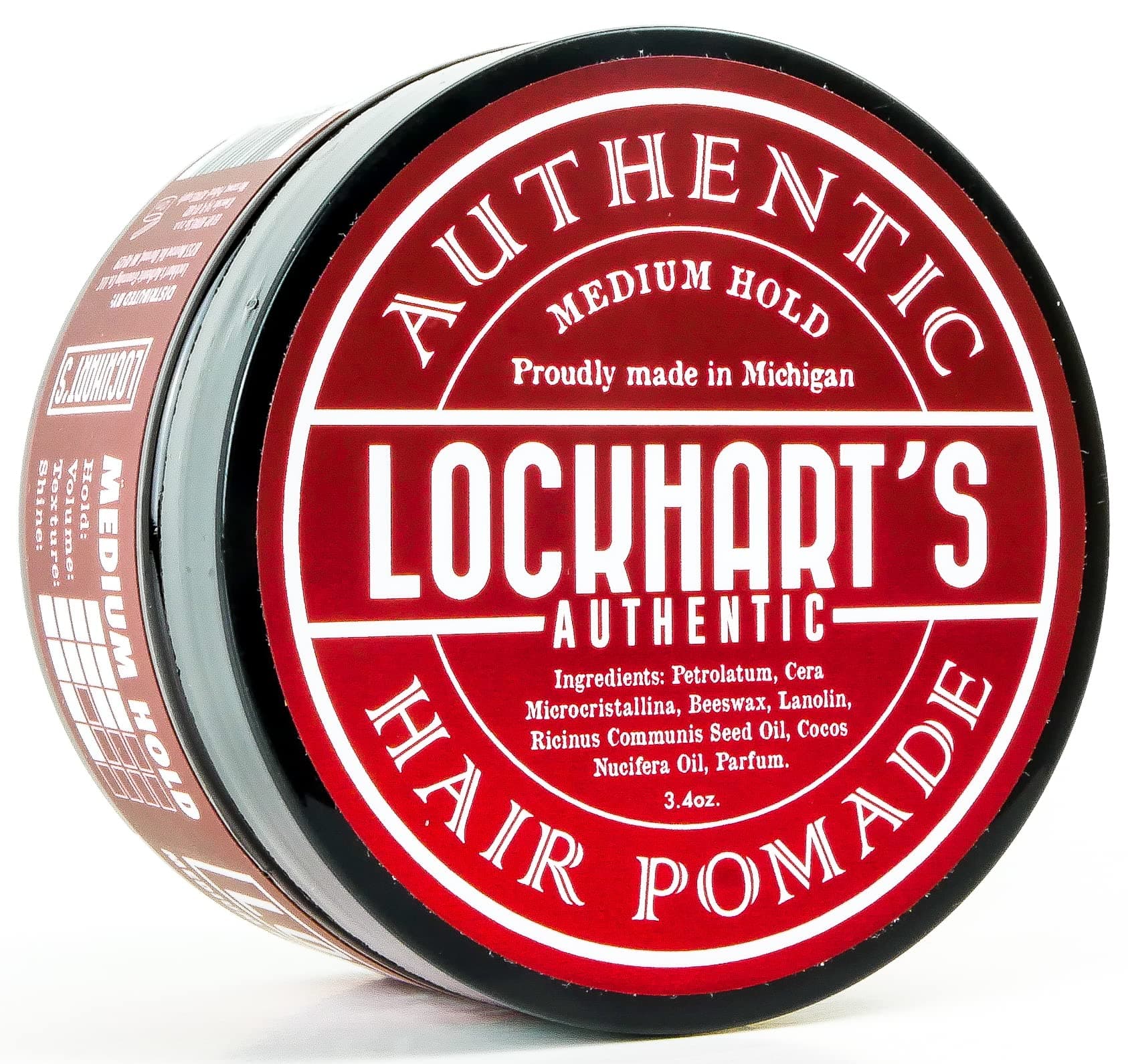 Lockhart's Oil Based Goon Grease - Handcrafted Pomade for Men – Medium Hold, Medium Shine - Locks in Moisture & Easy to Recomb - Sandalwood Vetiver Scent (3.4 oz)