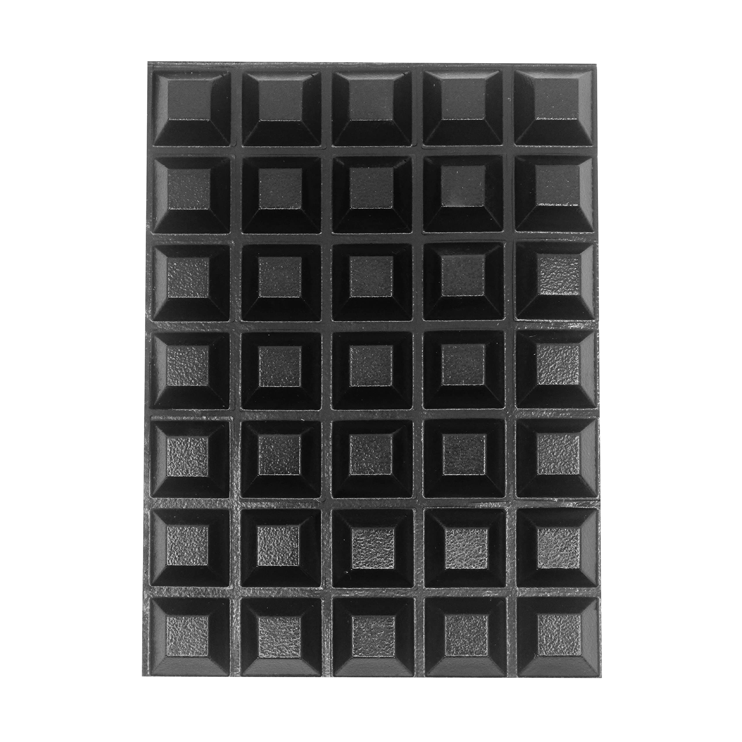 Rubber Feet for Electronics - 56 Pack - Black Rubber Adhesive Pads - Tall Square Self Stick Bumpers - Black Bumper Pads