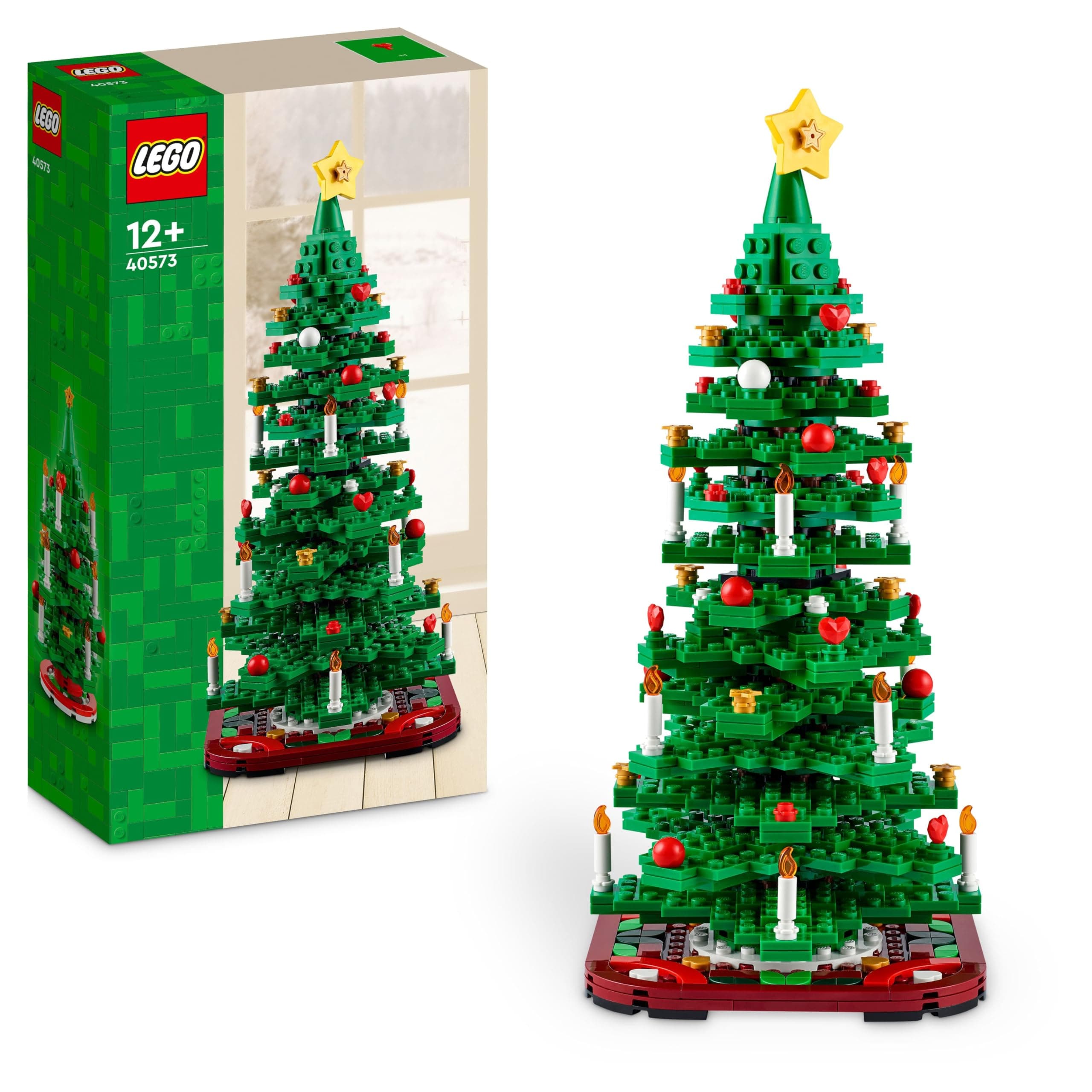 Christmas Tree Toy Building Set for 9 Plus Year Old Boys & Girls, Collectible Festive Decoration for Home Decor, Encourages Imaginative Play, Family Crafts Activity, Gift Idea for Kids 40573