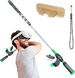 DeadEyeVR DriVR Elite VR Golf Club Handle Attachment - Adjustable Weighted Simulator Grip for Quest 2, 3 and Pro With 3D Printed Thumbscrews