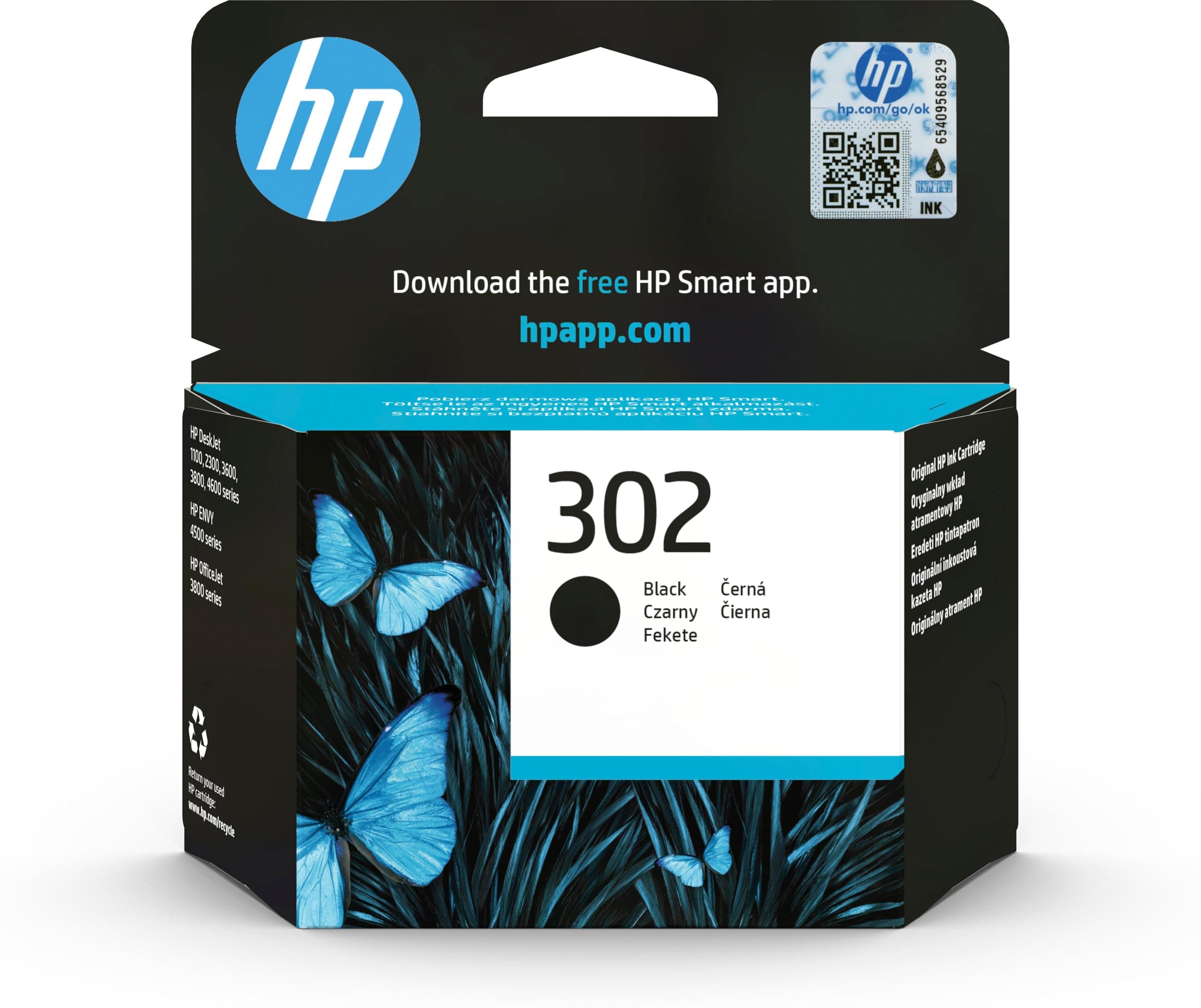 HP HP 302 black ink 190 pages