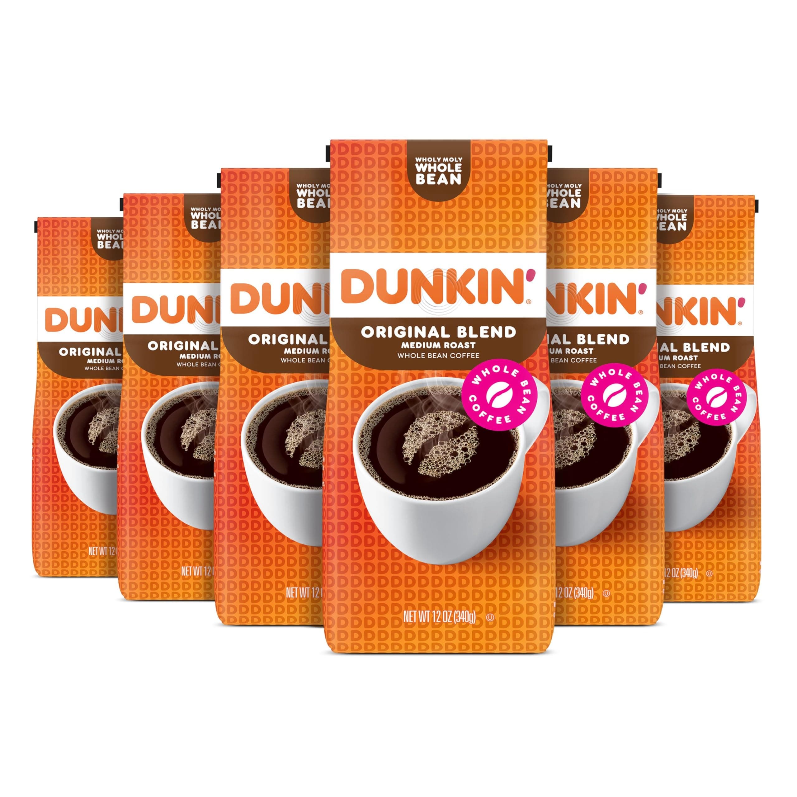 Dunkin' Donuts Blend Whole Bean Coffee, Medium Roast, 12 Ounces