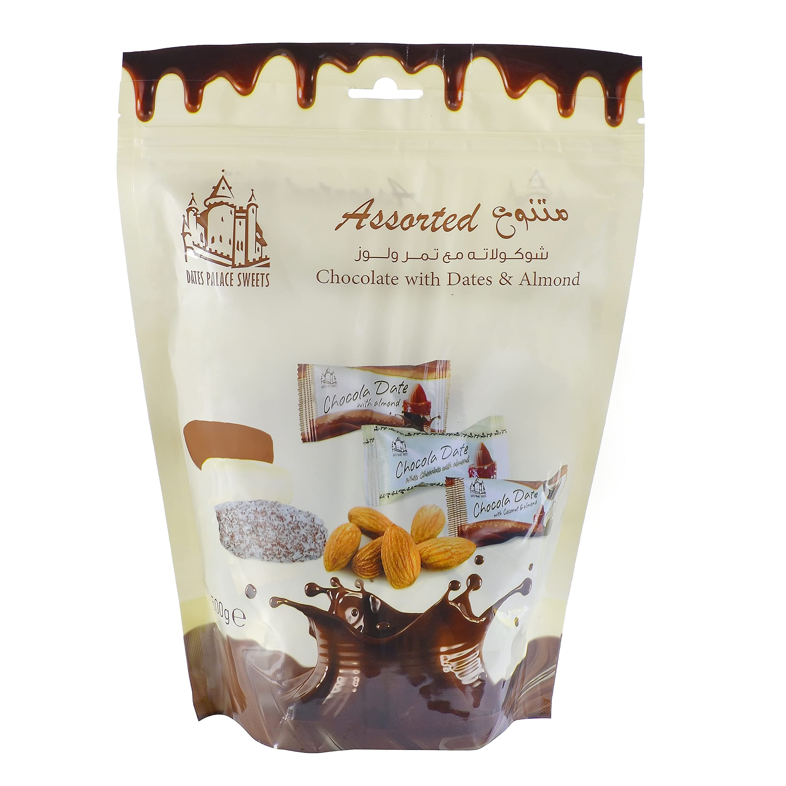 Dates Palace Sweets Assorted Chocolate With Dates And Almond 500g