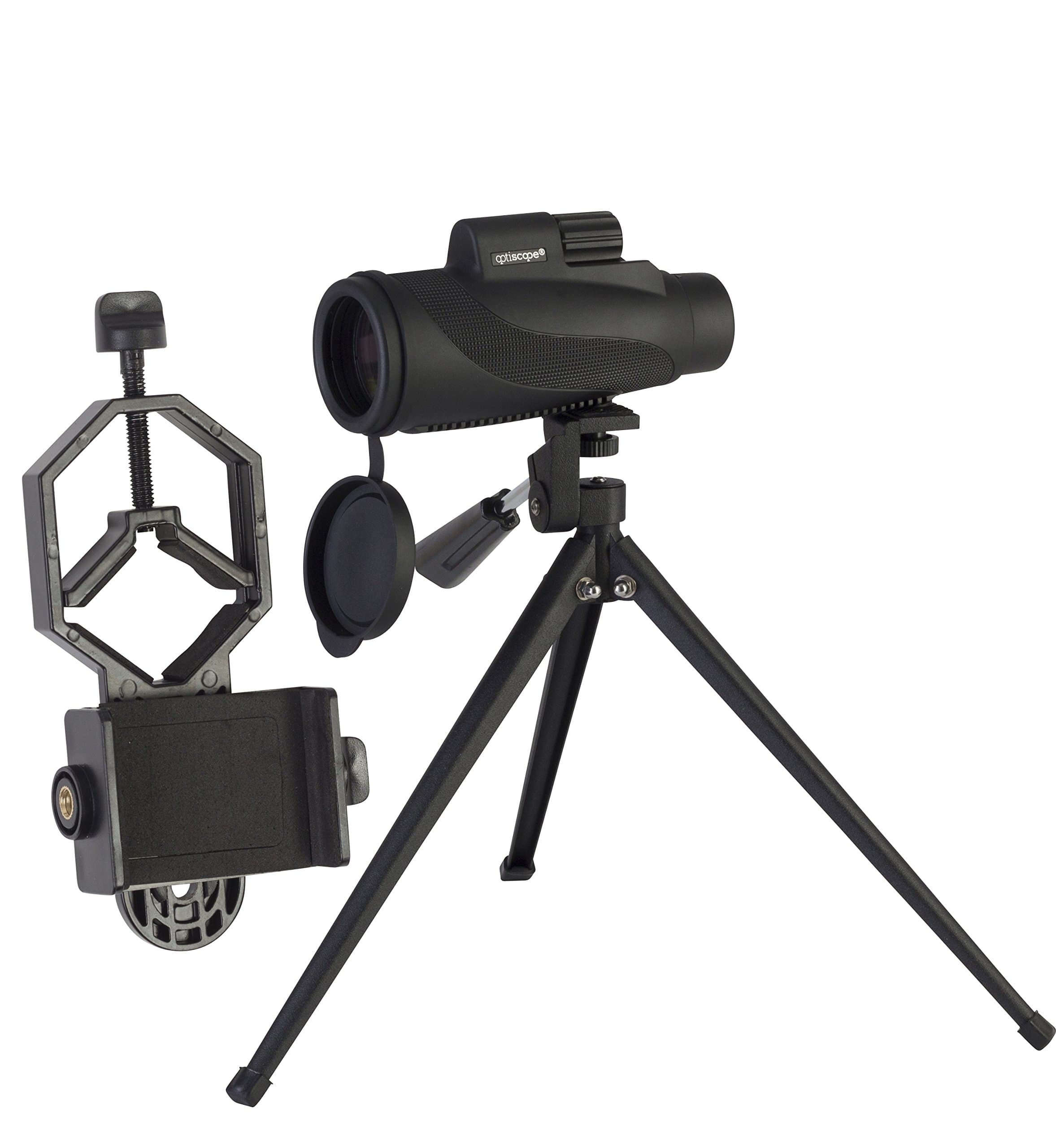 Monocular Spotting Scope Kit | Compact, Non-Slip & Waterproof Rubber Grip | Premium Optical Lens for Clear Views & 12x50 Zoom | for Hiking, Hunting, & Birdwatching | Tripod and Phone Mount Included!>