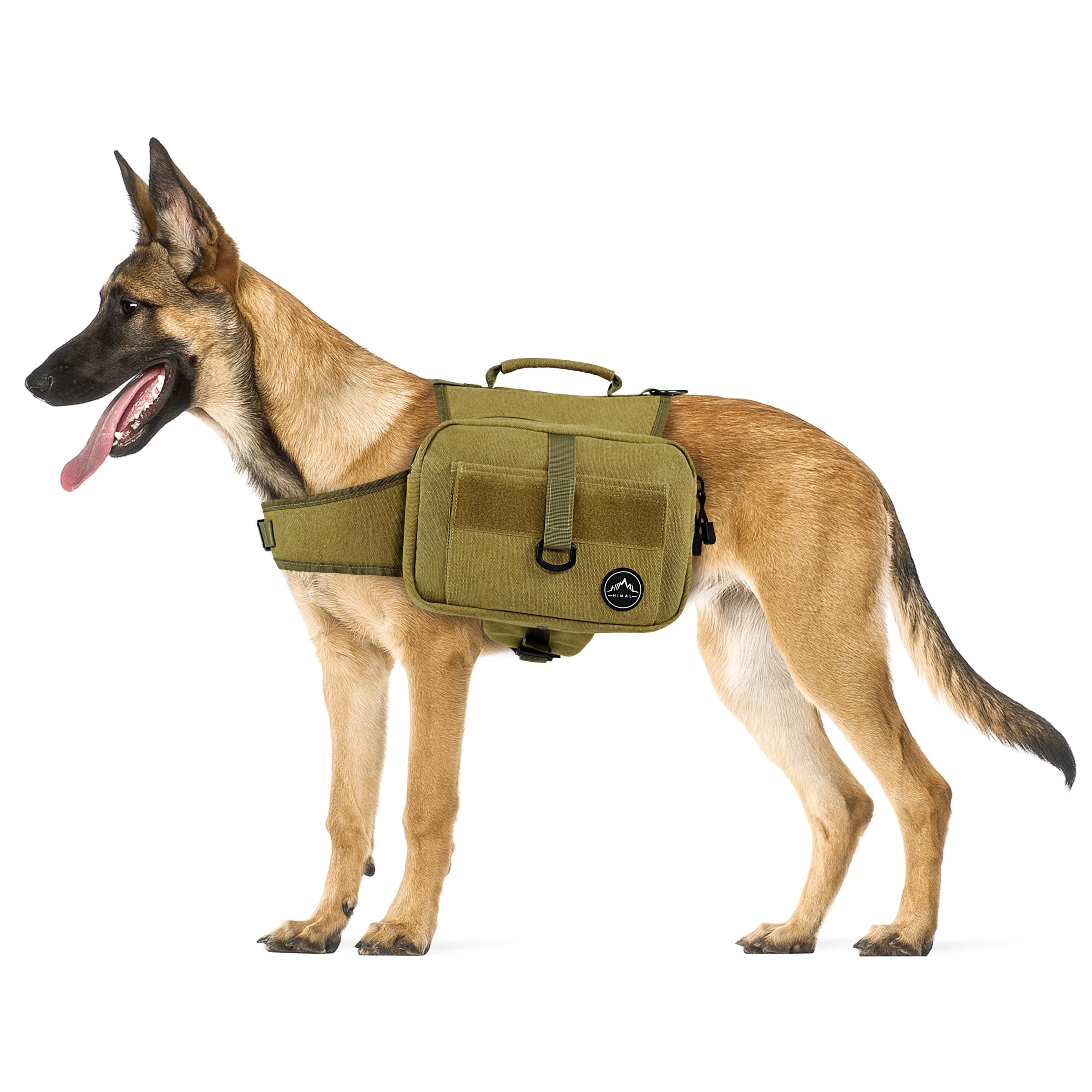 Himal Outdoors Dog Backpack & Saddle Bag, Tactical Hiking Backpack for Large Dogs with Side Pockets & Adjustable Strap