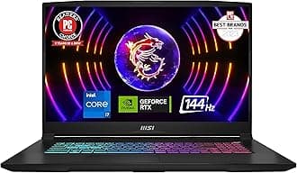 Katana 17 Gaming Laptop: 13th Gen Intel Core i7, GeForce RTX 4060, 17.3" 144Hz FHD Display, 32GB DDR5, 1TB NVMe SSD, USB-Type C, Cooler Boost 5, Win11 Home: Black B13VFK-835US