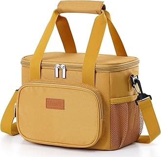 Lifewit Lunch Bag 9L 12 Can Insulated Lunch Box Soft Cooler Cooling Tote for Adult Men Women, Brown