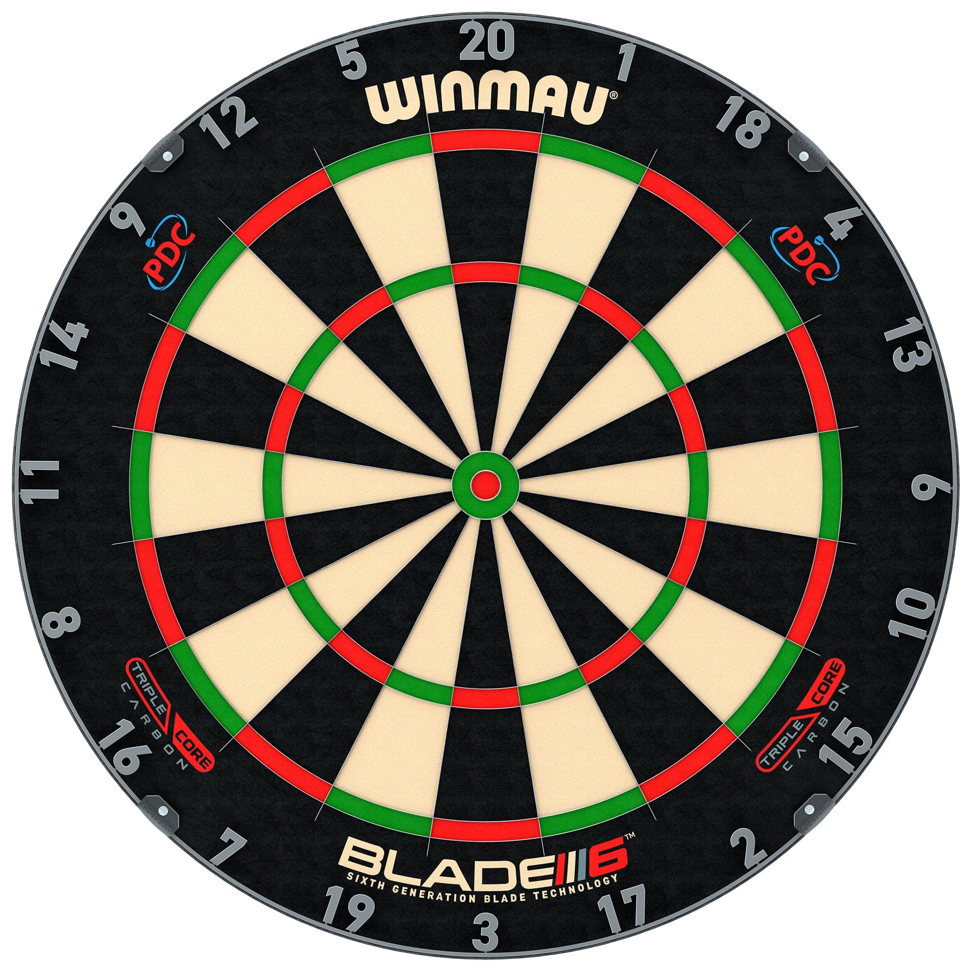 Winmau Blade 6 Carbon Triple Core Bristle Dartboard wmb0043