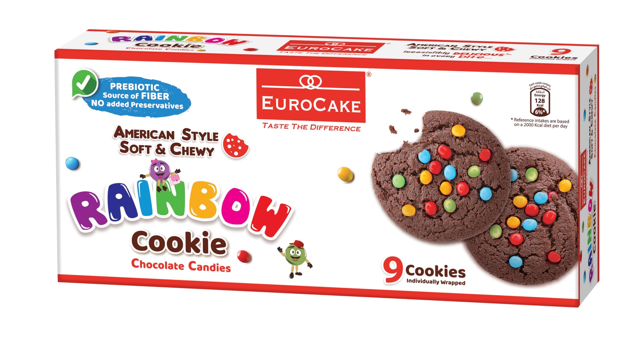 Euro Cake Rainbow Cookie Mega Pack, 9 Pieces- 234g