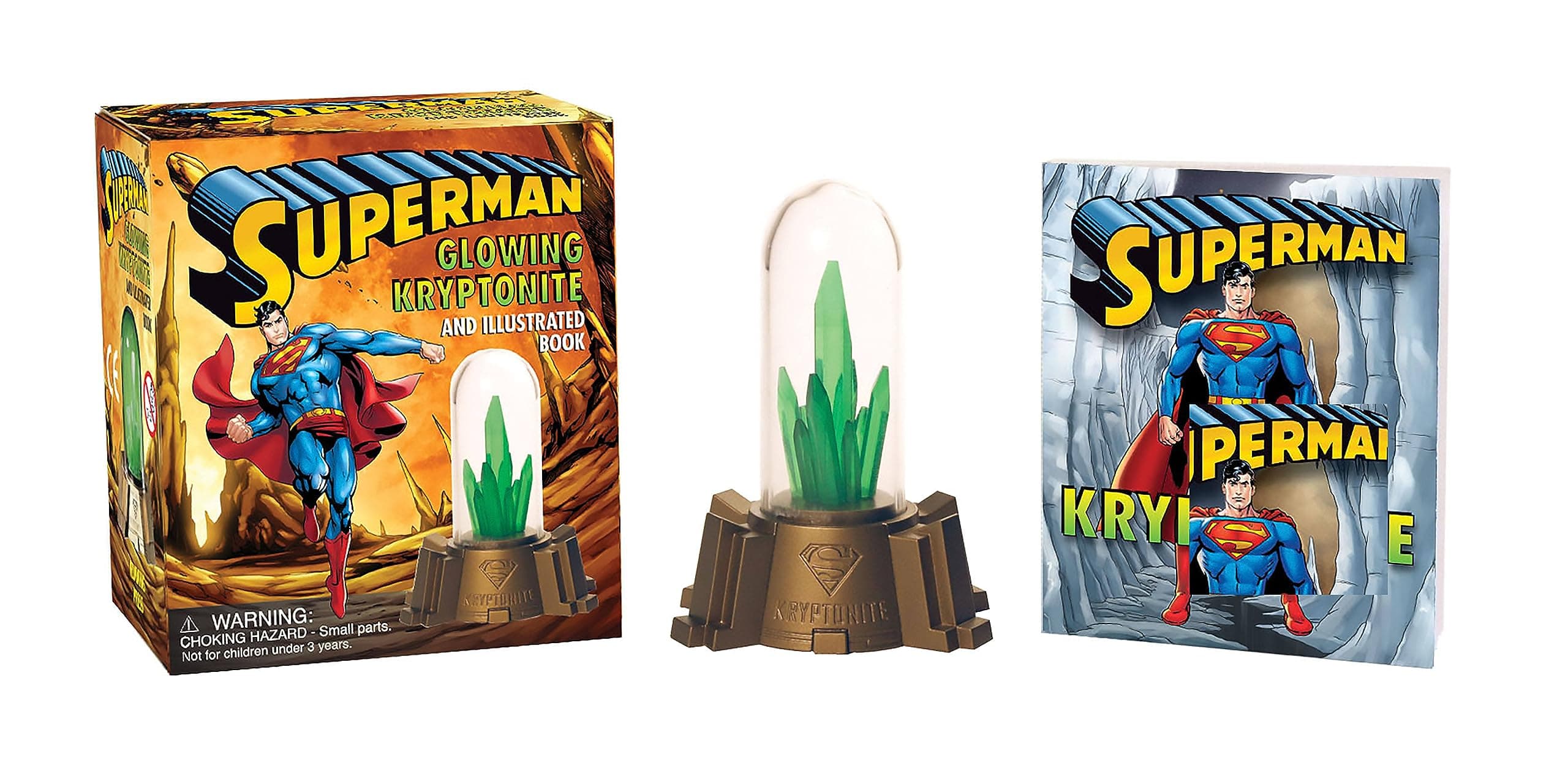 Superman: Glowing Kryptonite and Illustrated Book (Mega Mini Kits) Paperback – 23 April 2013