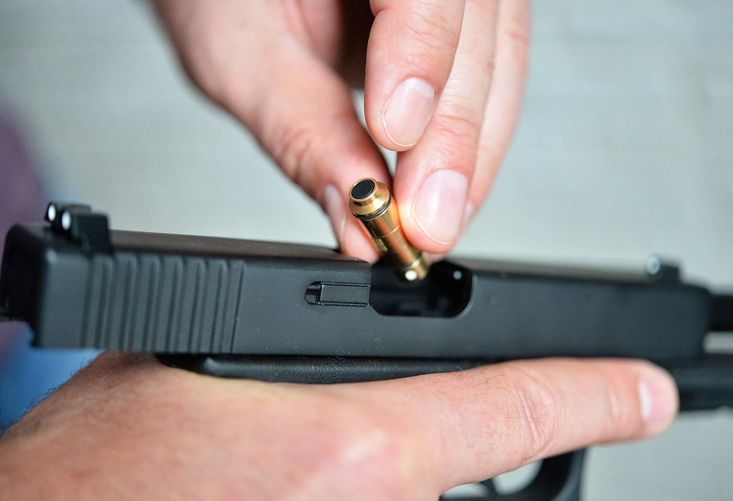 Laser Training Cartridge for Portable Dry Fire Laser Training System - Safe Indoor Dry Fire Gun Training System for Pistol (.40 S&W)