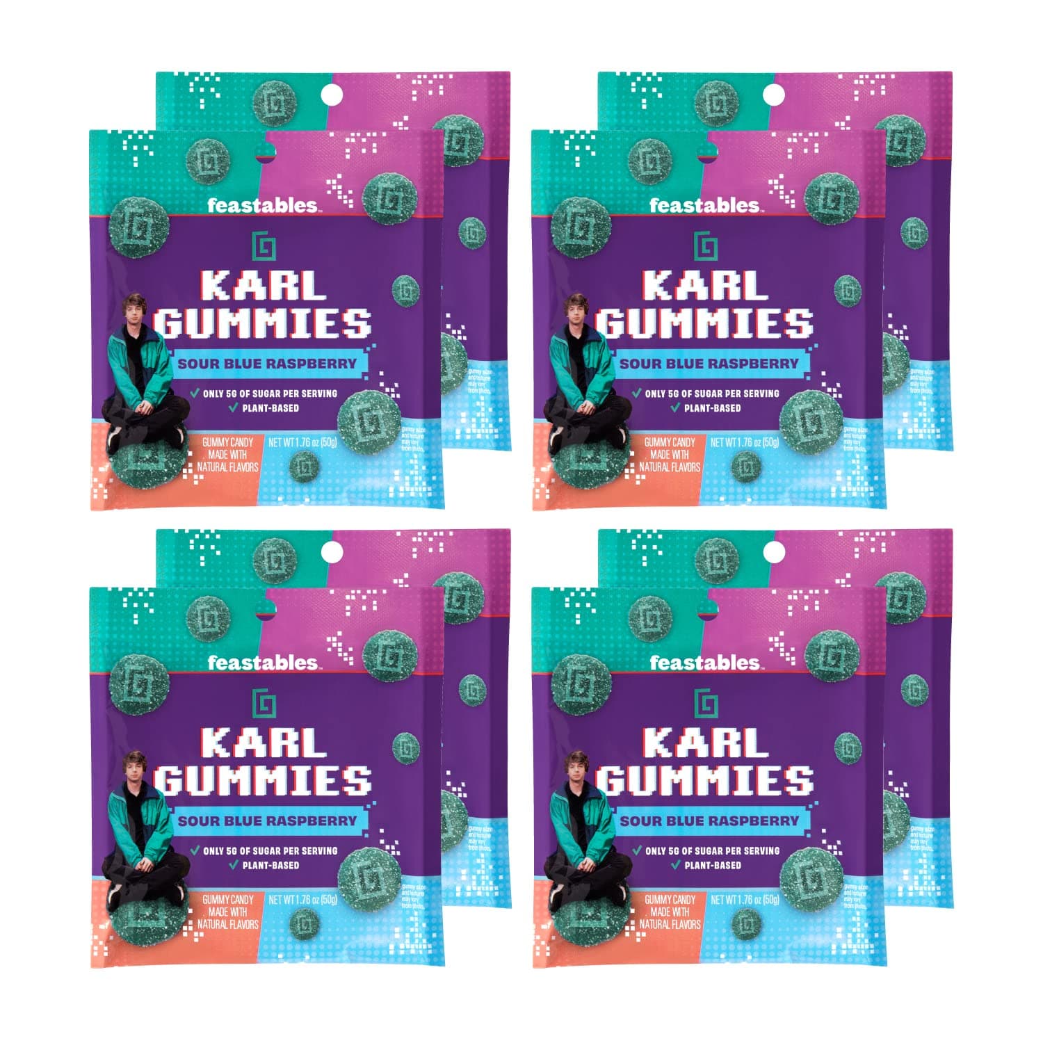 Mr Beast Karl Gummies - Sour Blue Raspberry