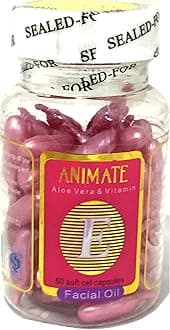 Dr Care Animate Vitamin E 60 Soft Cel Facial Capsules Dark Pink/ Assorted With Ayur Soap