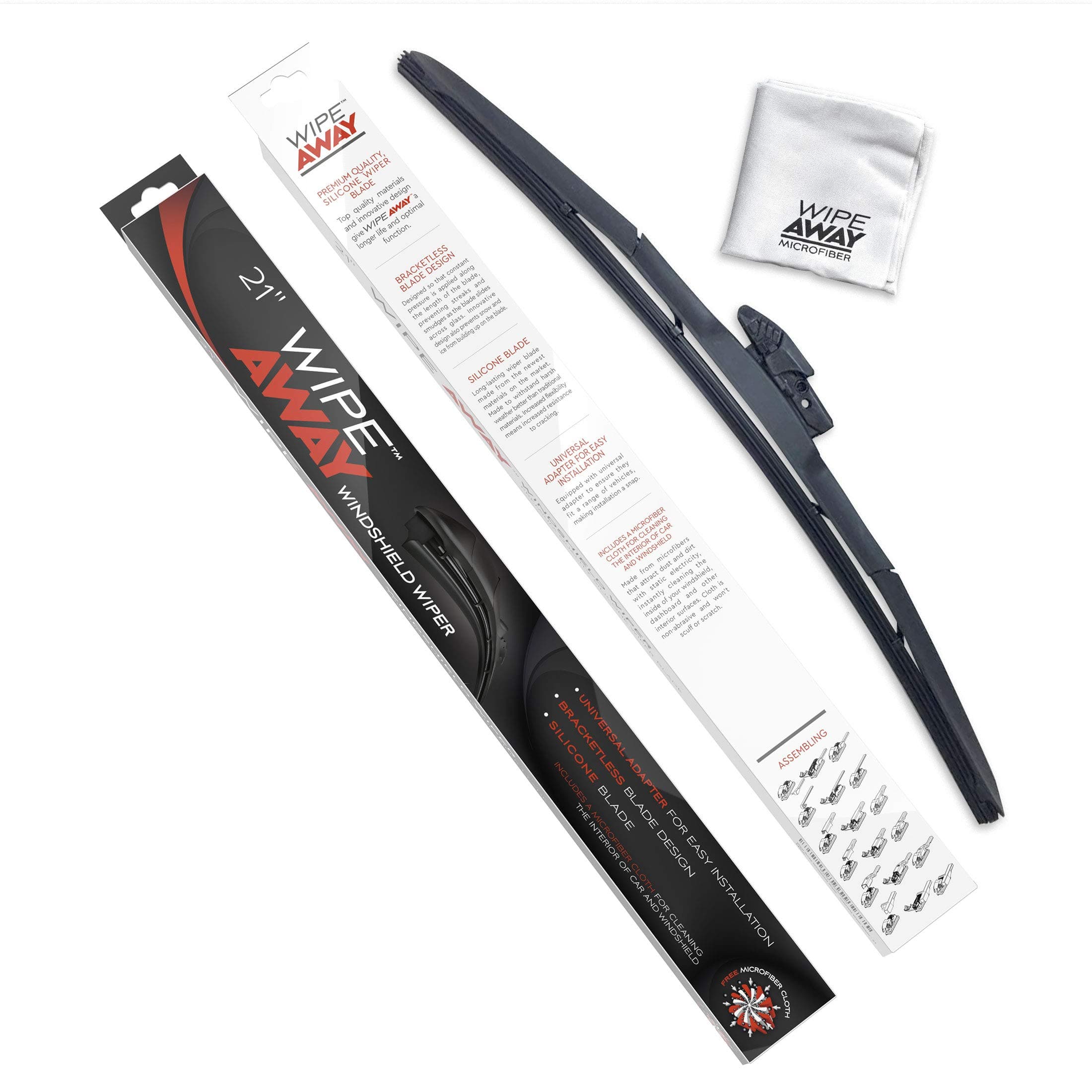 Wipe Away Windshield Wiper Blade - Silicone Windshield Wiper Blade - 21" (Pack of 1)