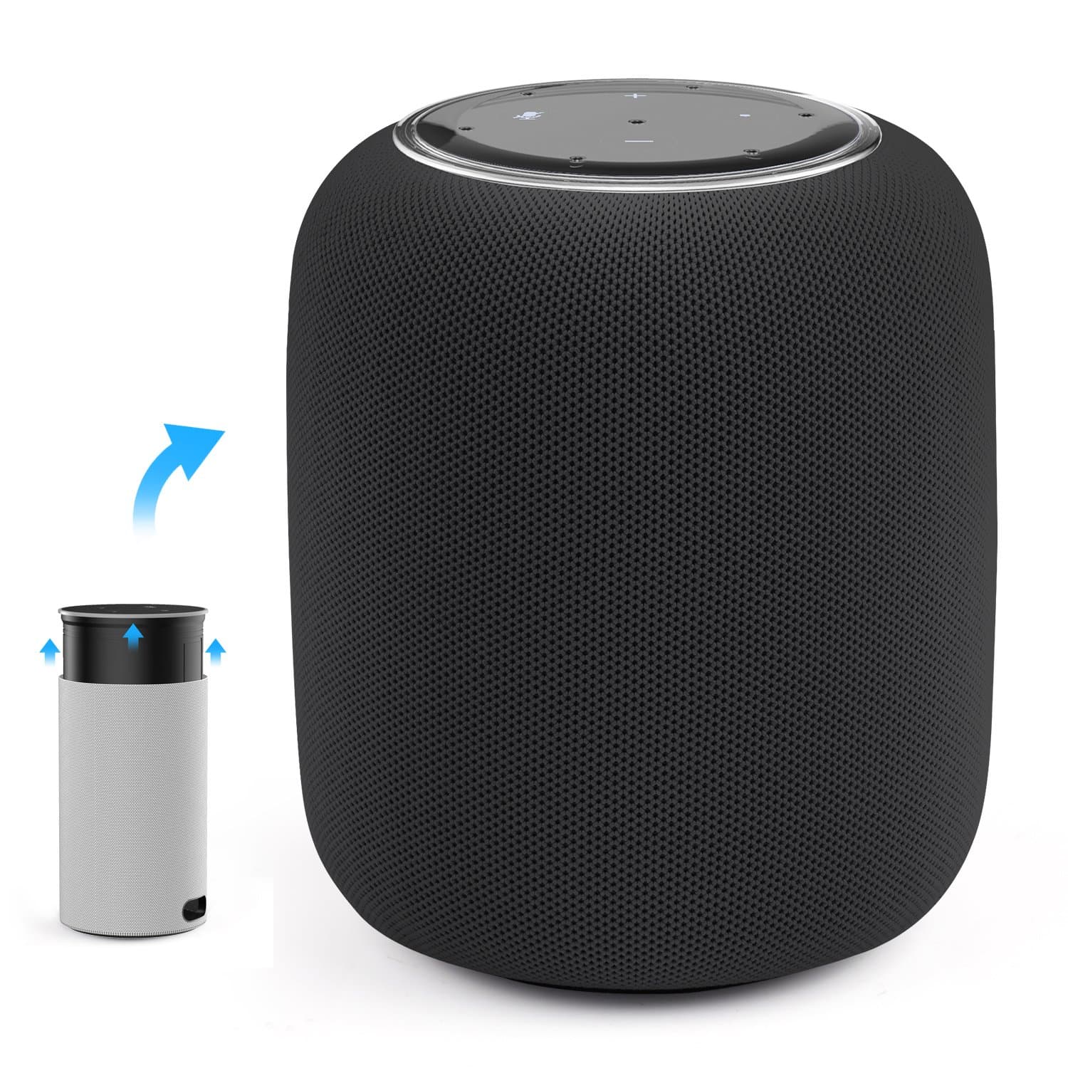 Yawenner 3D Stereo-Making DIY Guard Dock Station Protective Case Shell for Dot 2nd Generation change to Homepod (Black)