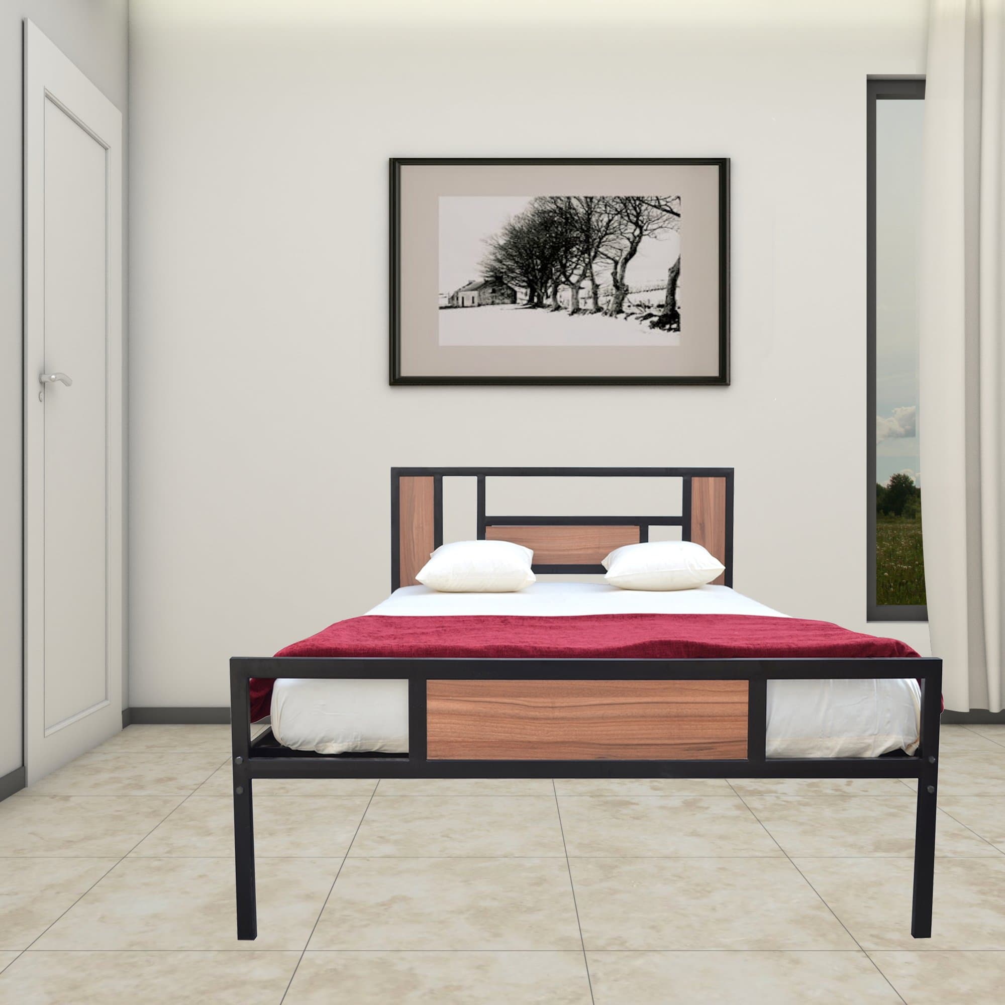 UNiCOS Alex Queen Size Bed (Black)