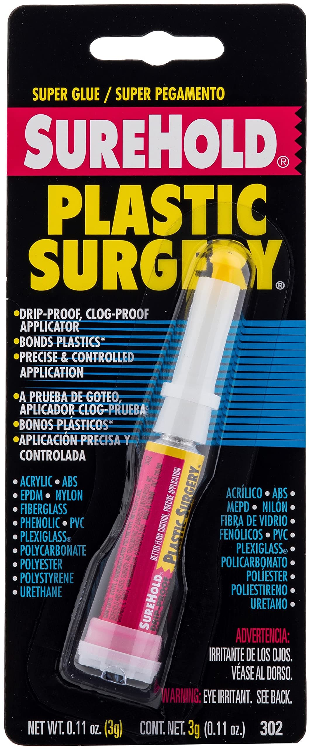 SureHold SH-302 Plastic Surgery Super Glue
