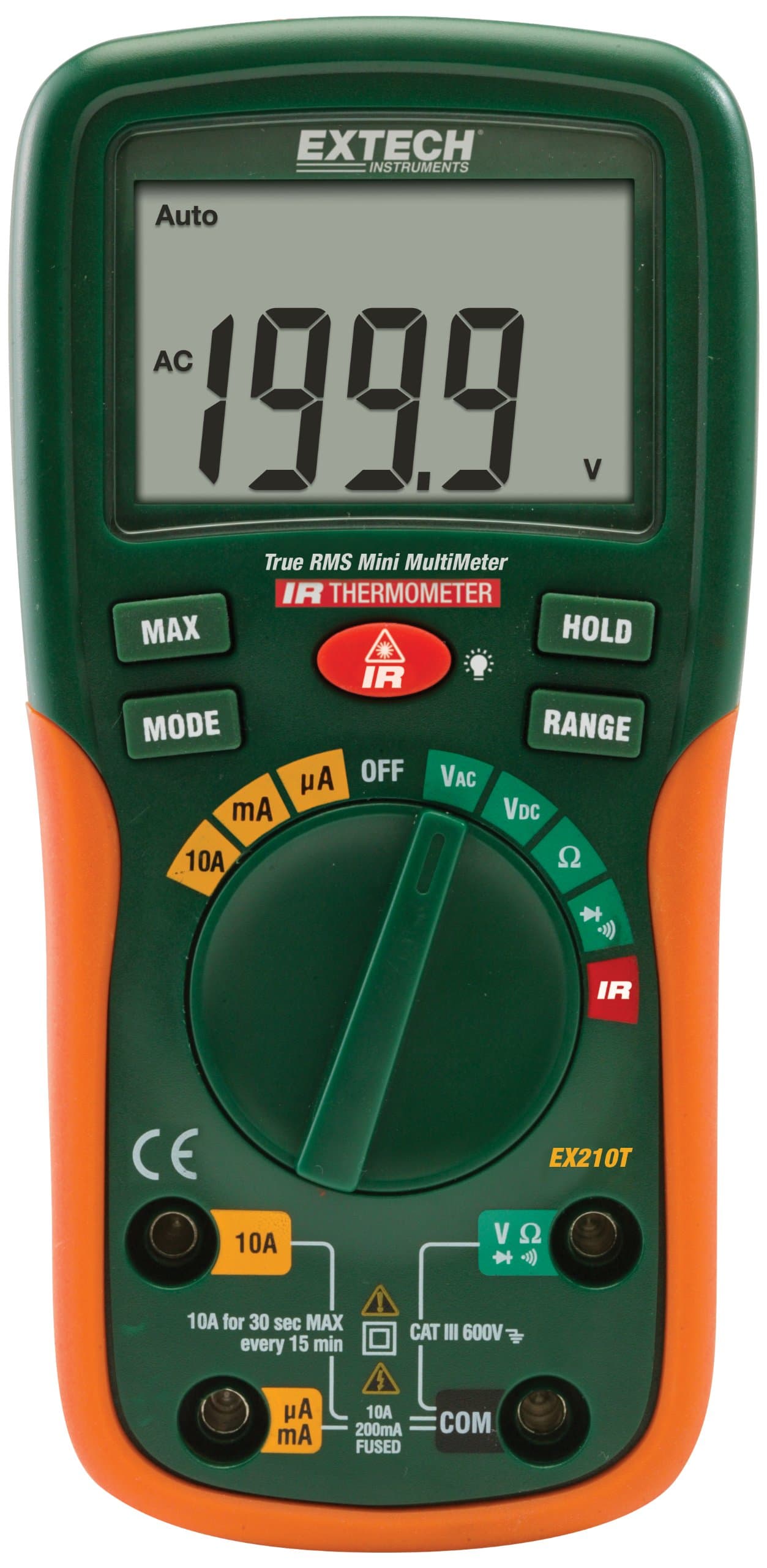Extech EX210T True RMS Multimeter with IR Thermometer