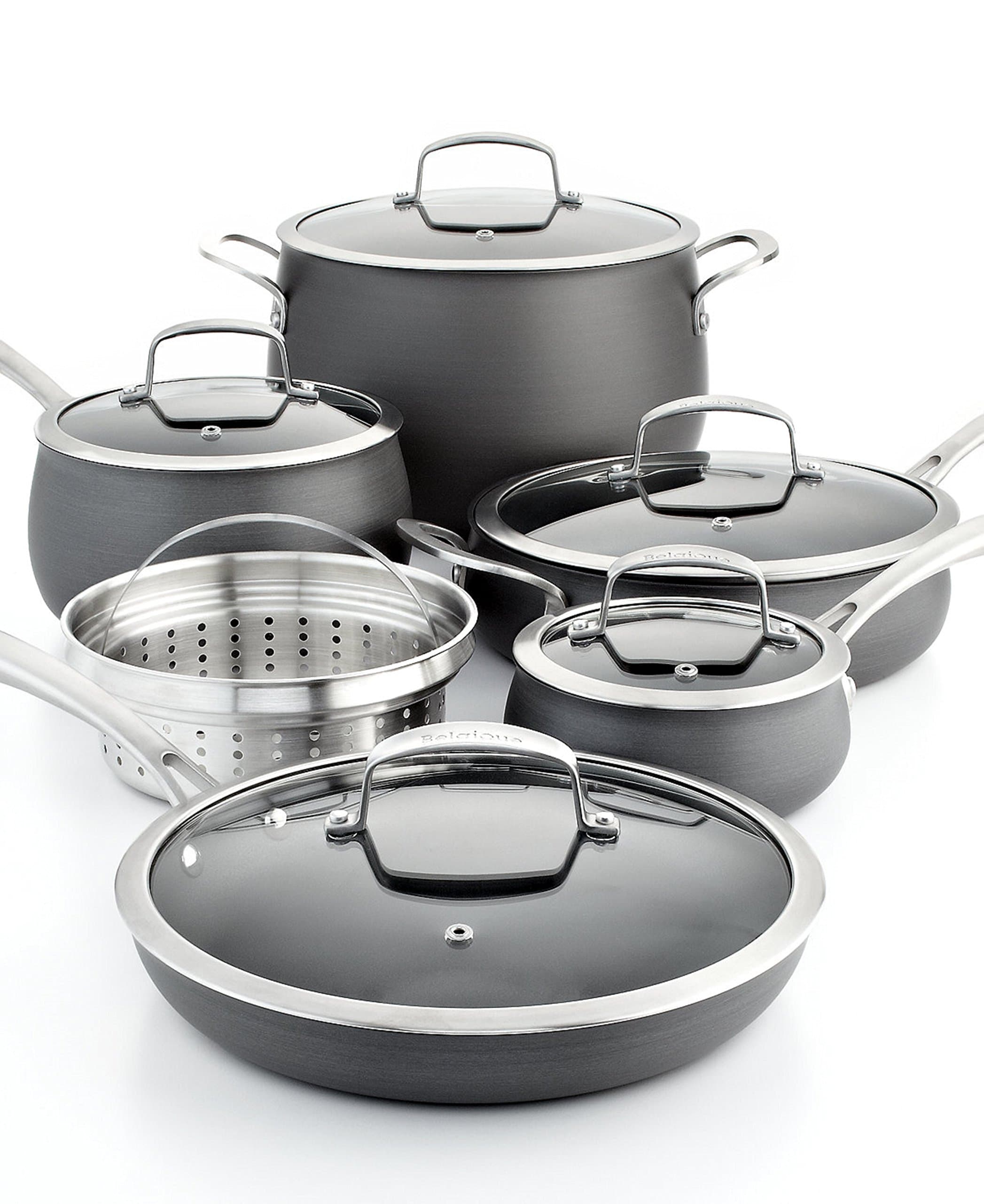 Belgique Hard Anodized 11 Piece Cookware Set Black