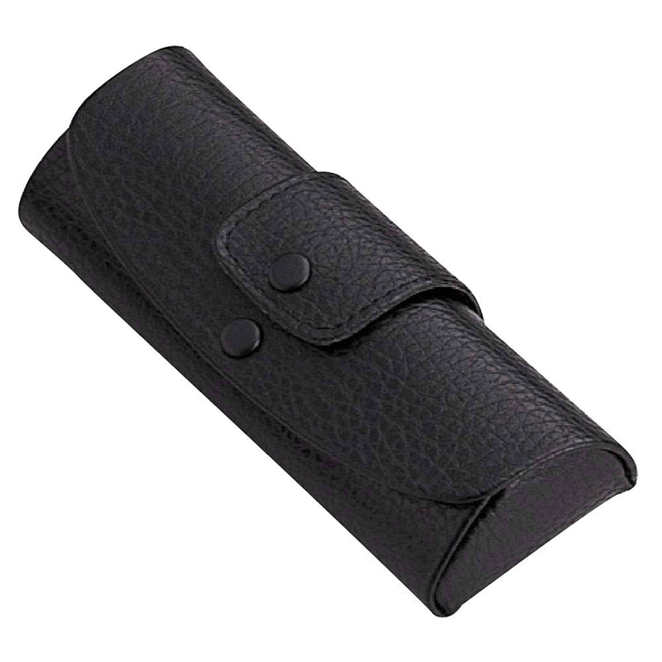 M-world Leather-Tone, Snap, Belt Loop, Soft-case, Eye Glasses Case (Black)