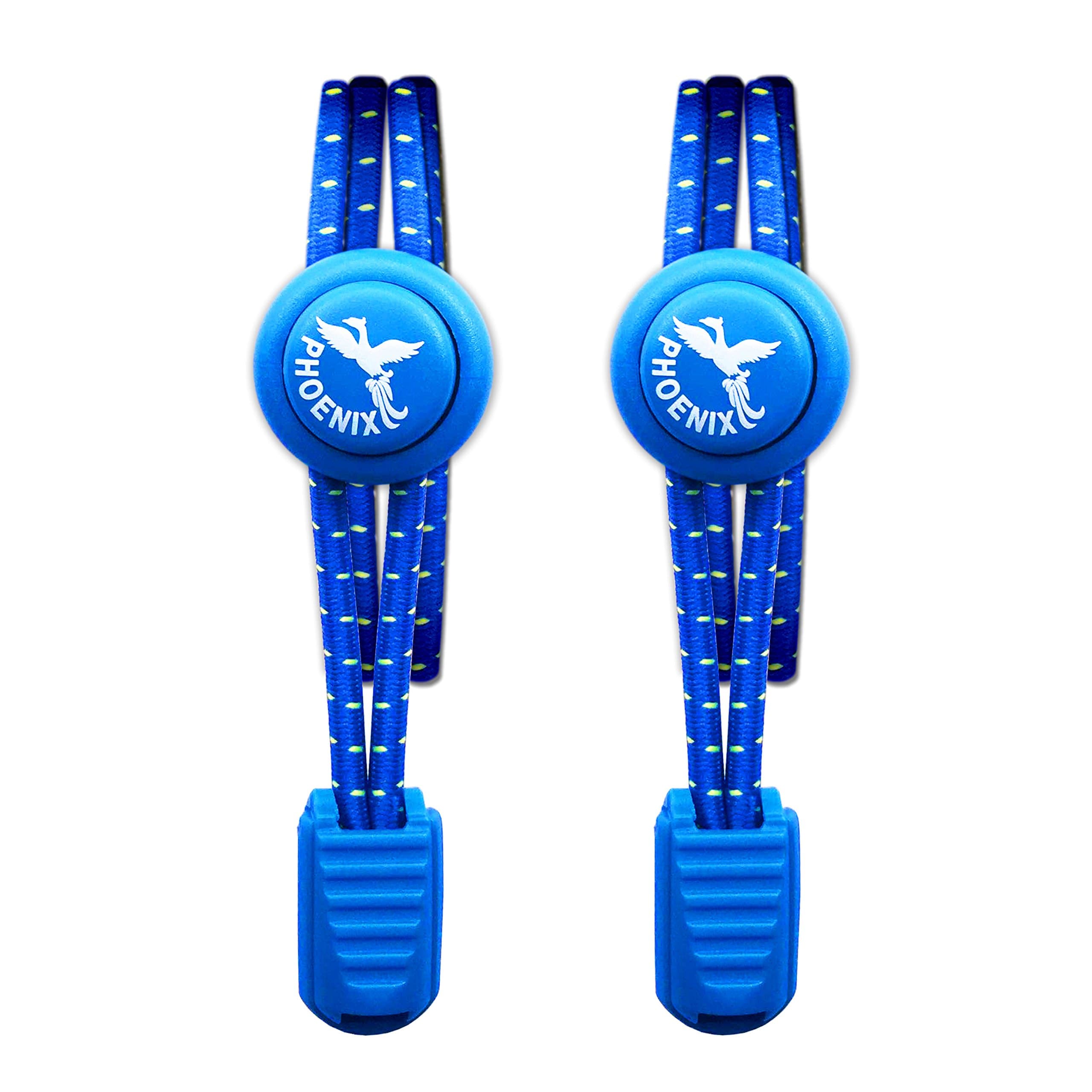 Phoenix Fit UK - No tie Elastic Lace System with lock - Easy to install in a range of colours. Great for runners, children, older generation & active lifestyles - 1 Pair